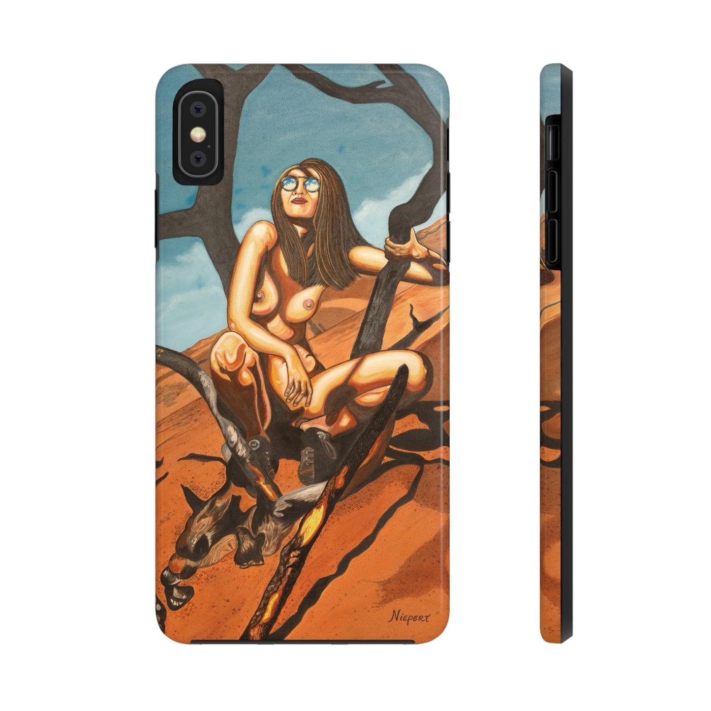 "Burnt Trees" iPhone Tough Phone Cases