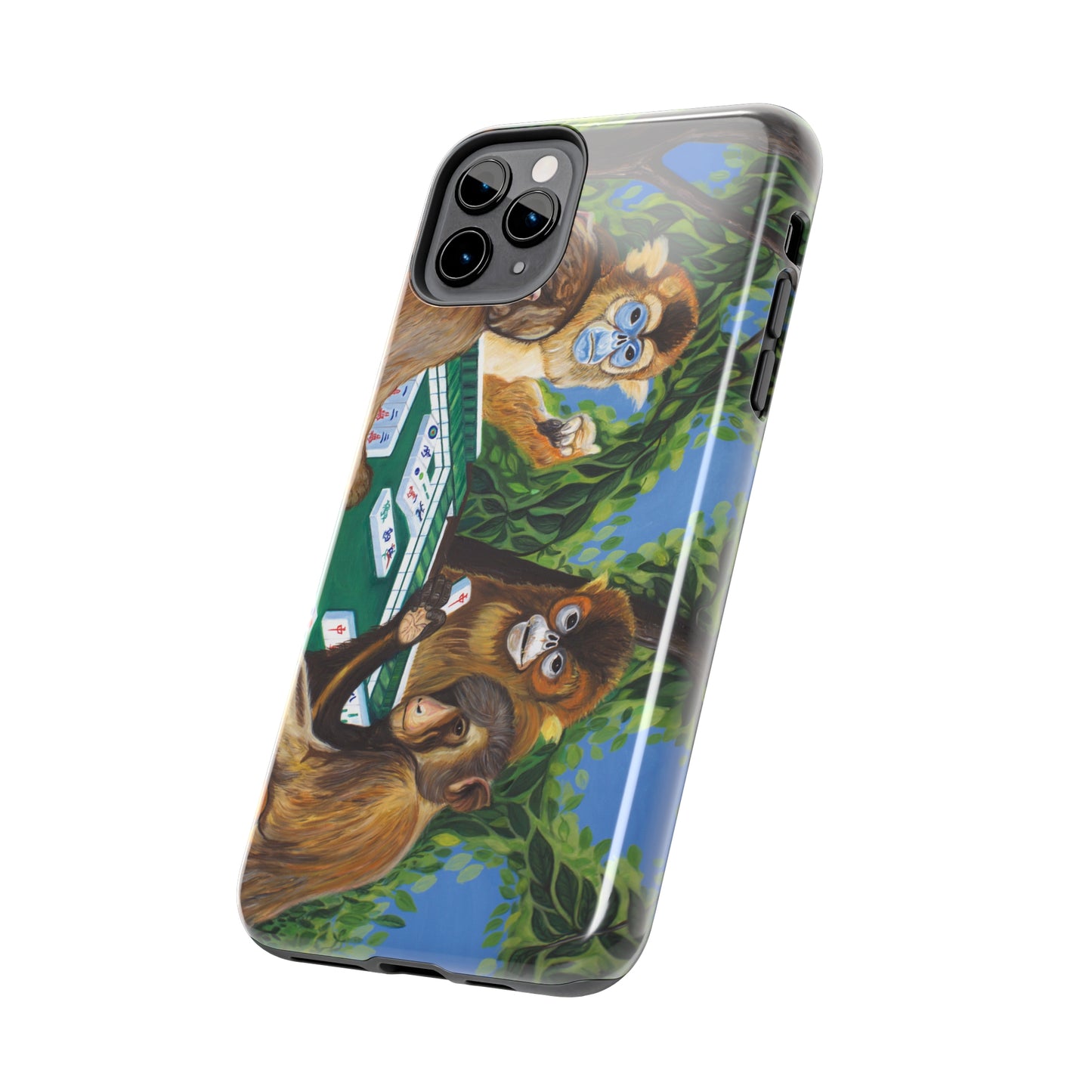 "Mahjong Monkeys" iPhone Tough Phone Cases