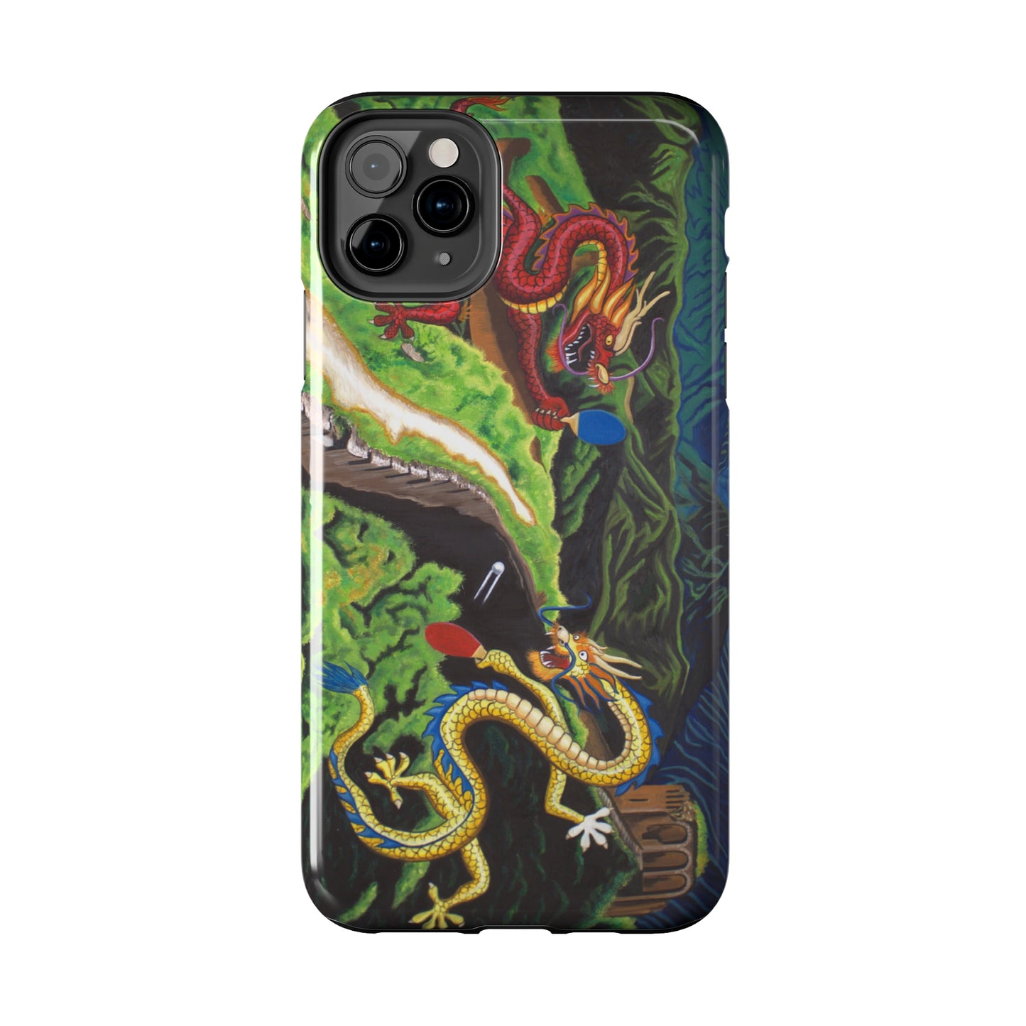 "Dragon Pong" iPhone Tough Phone Cases