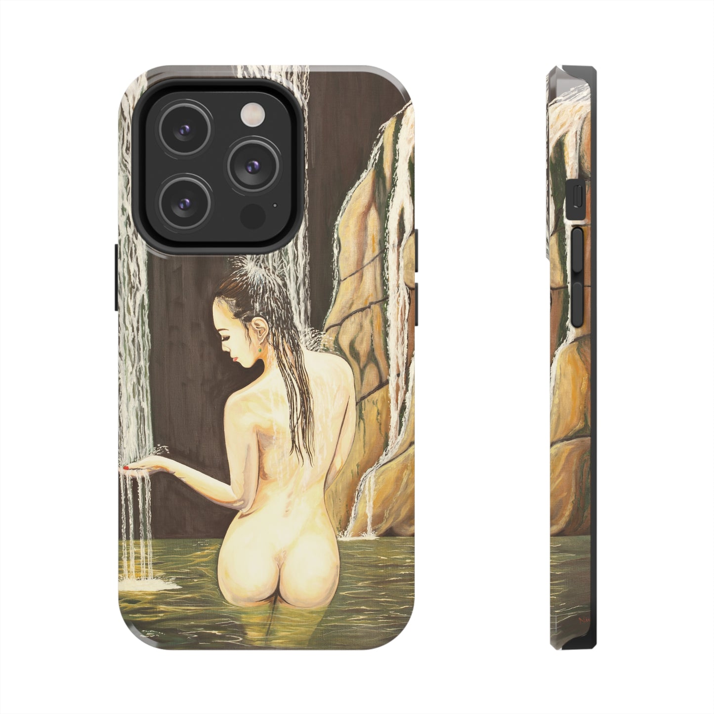 "Nude in Falls" iPhone Tough Phone Cases