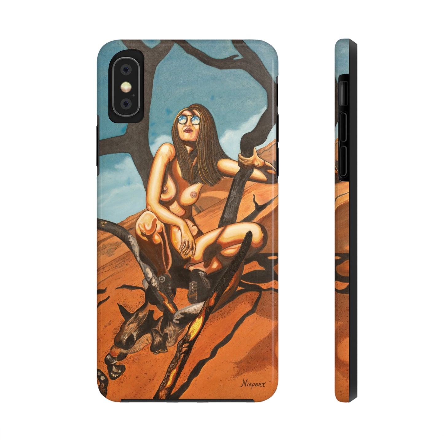 "Burnt Trees" iPhone Tough Phone Cases