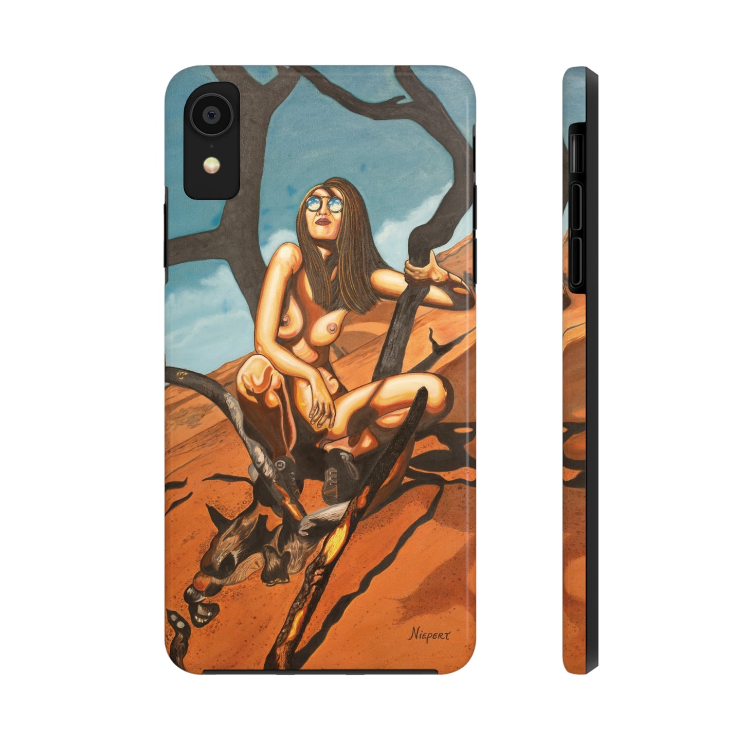 "Burnt Trees" iPhone Tough Phone Cases