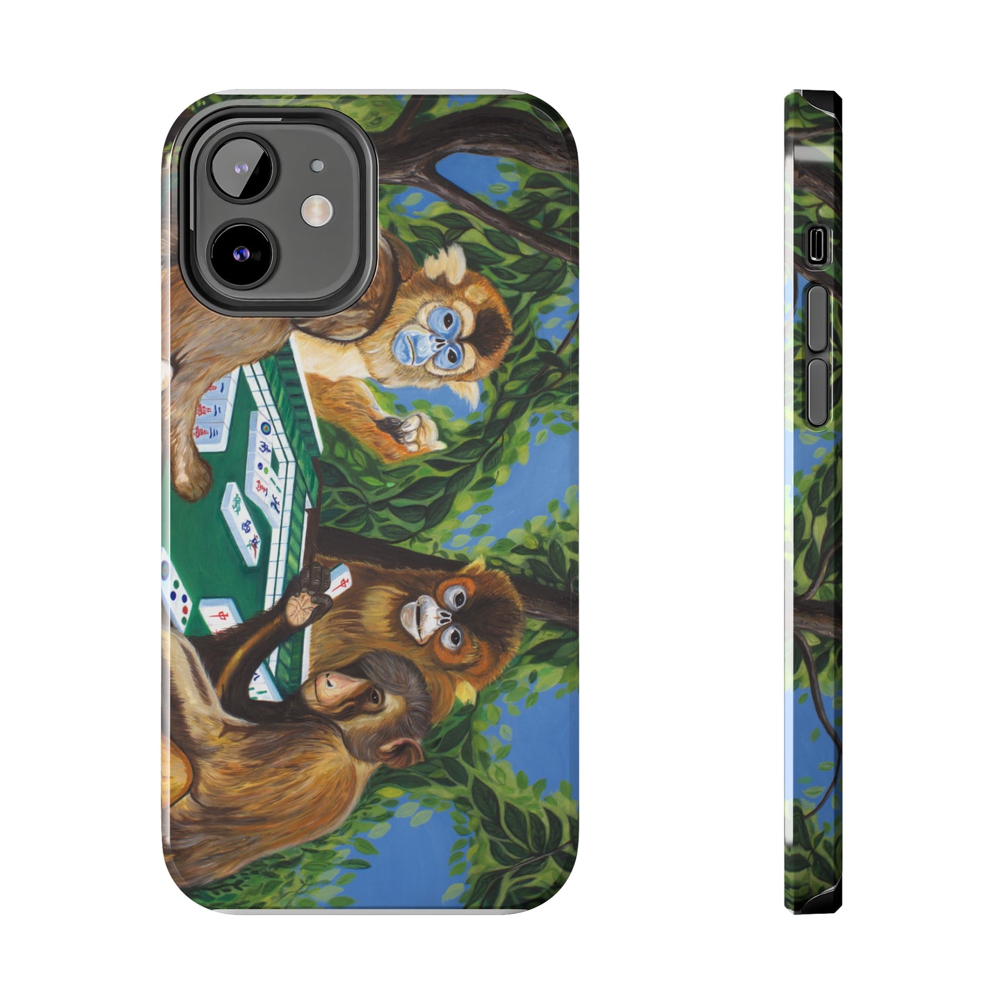 "Mahjong Monkeys" iPhone Tough Phone Cases