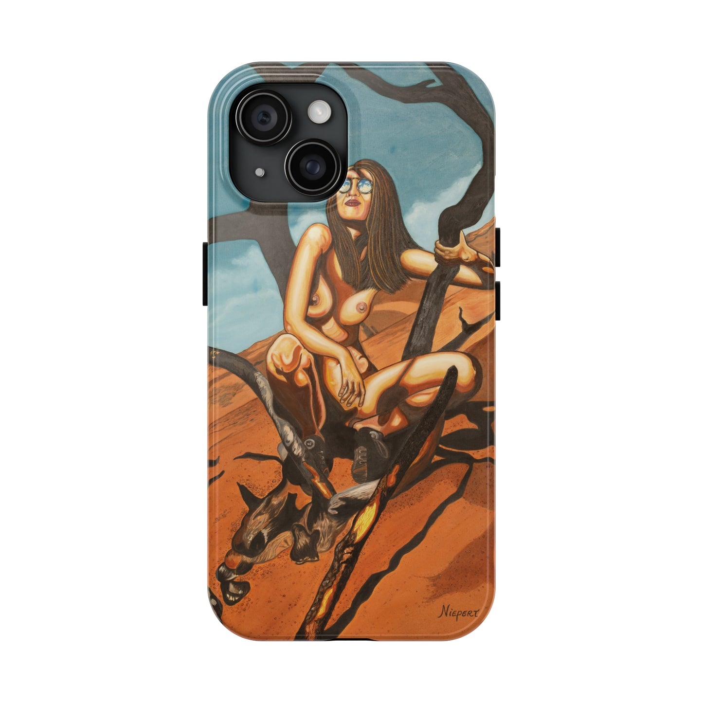 "Burnt Trees" iPhone Tough Phone Cases