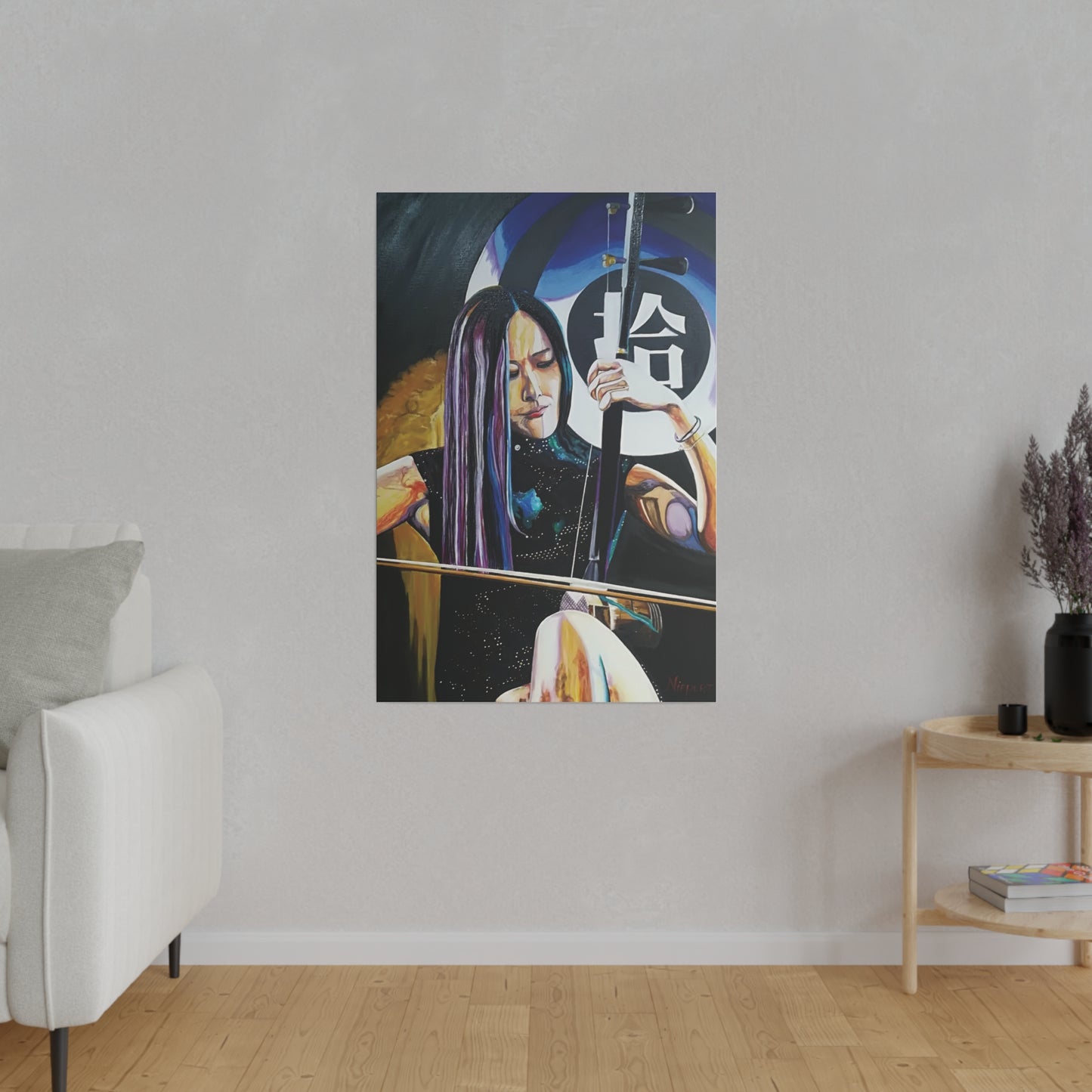 "The Erhu" Matte Canvas, Stretched, 0.75"