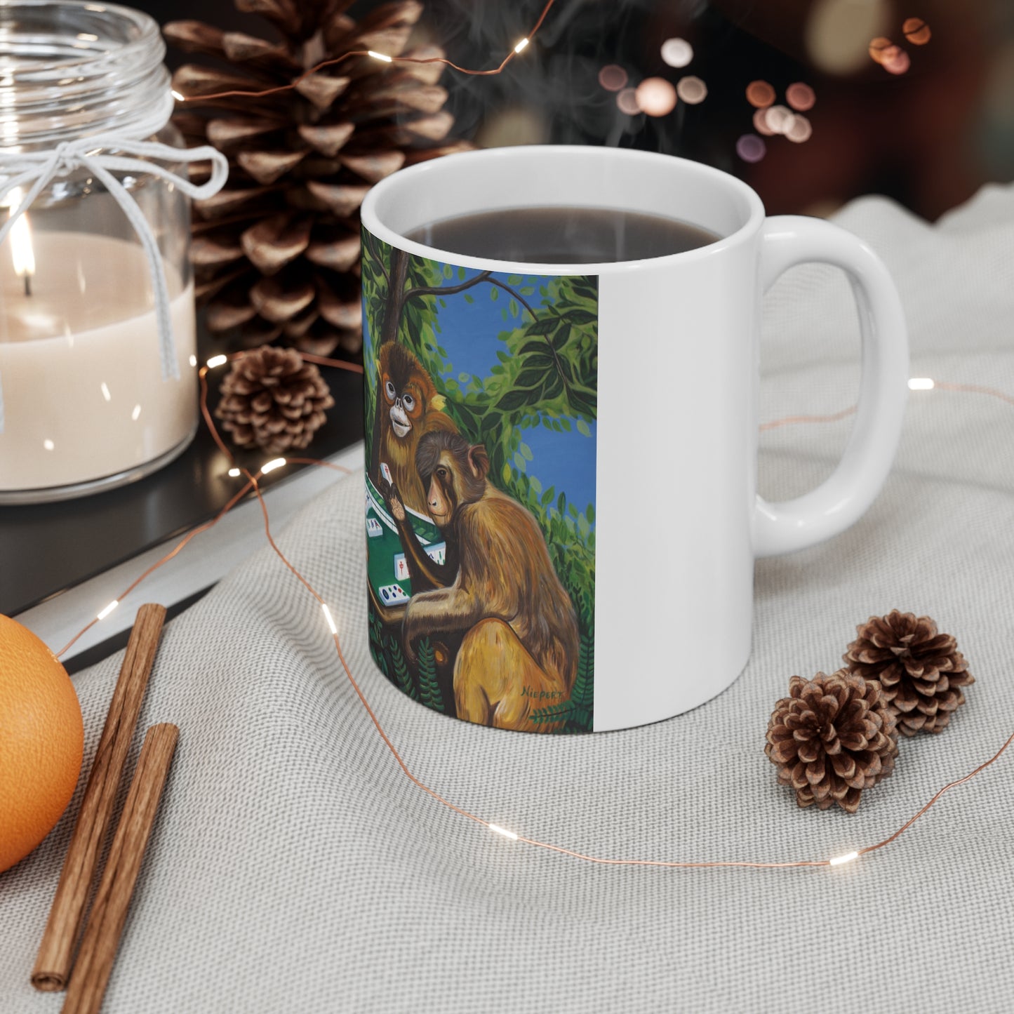 "Mahjong Monkeys" Mug 11oz