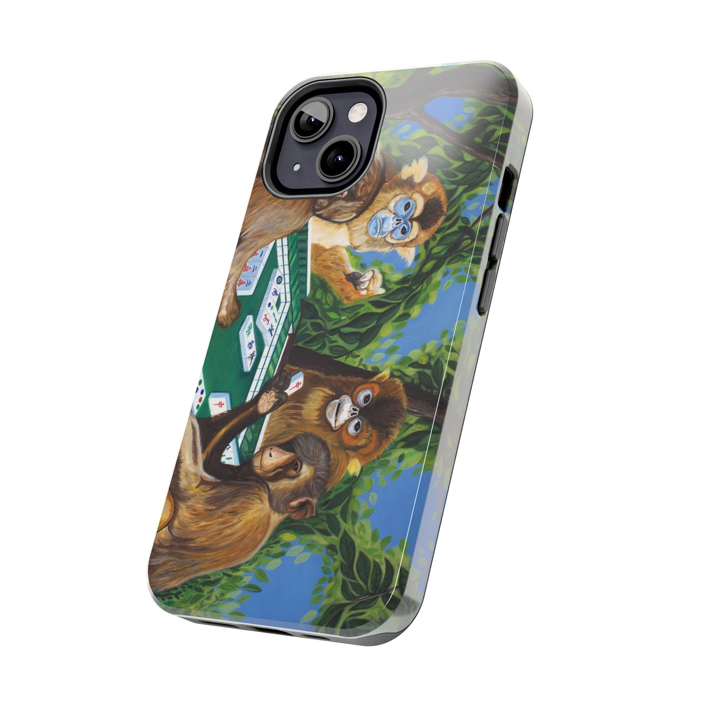 "Mahjong Monkeys" iPhone Tough Phone Cases