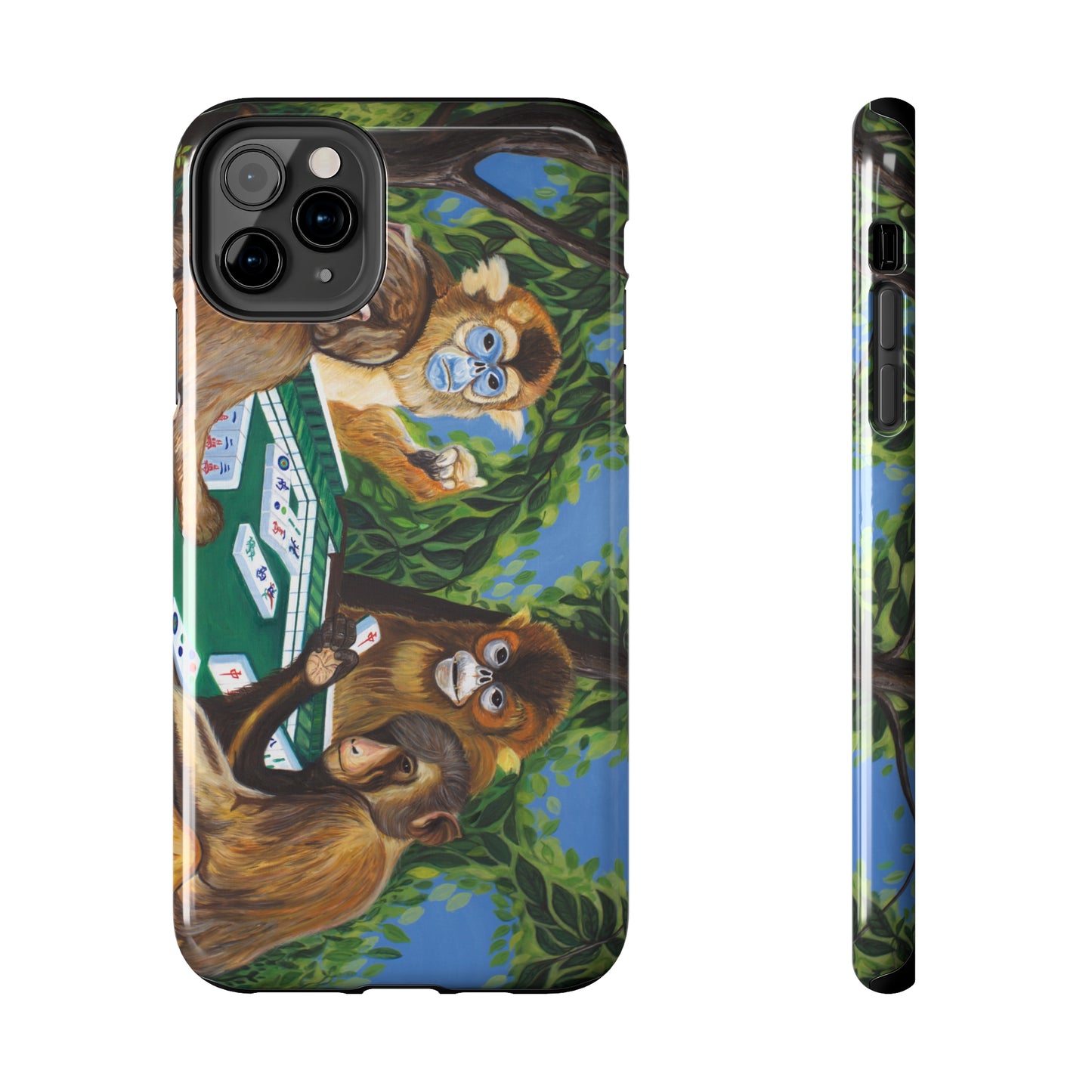"Mahjong Monkeys" iPhone Tough Phone Cases