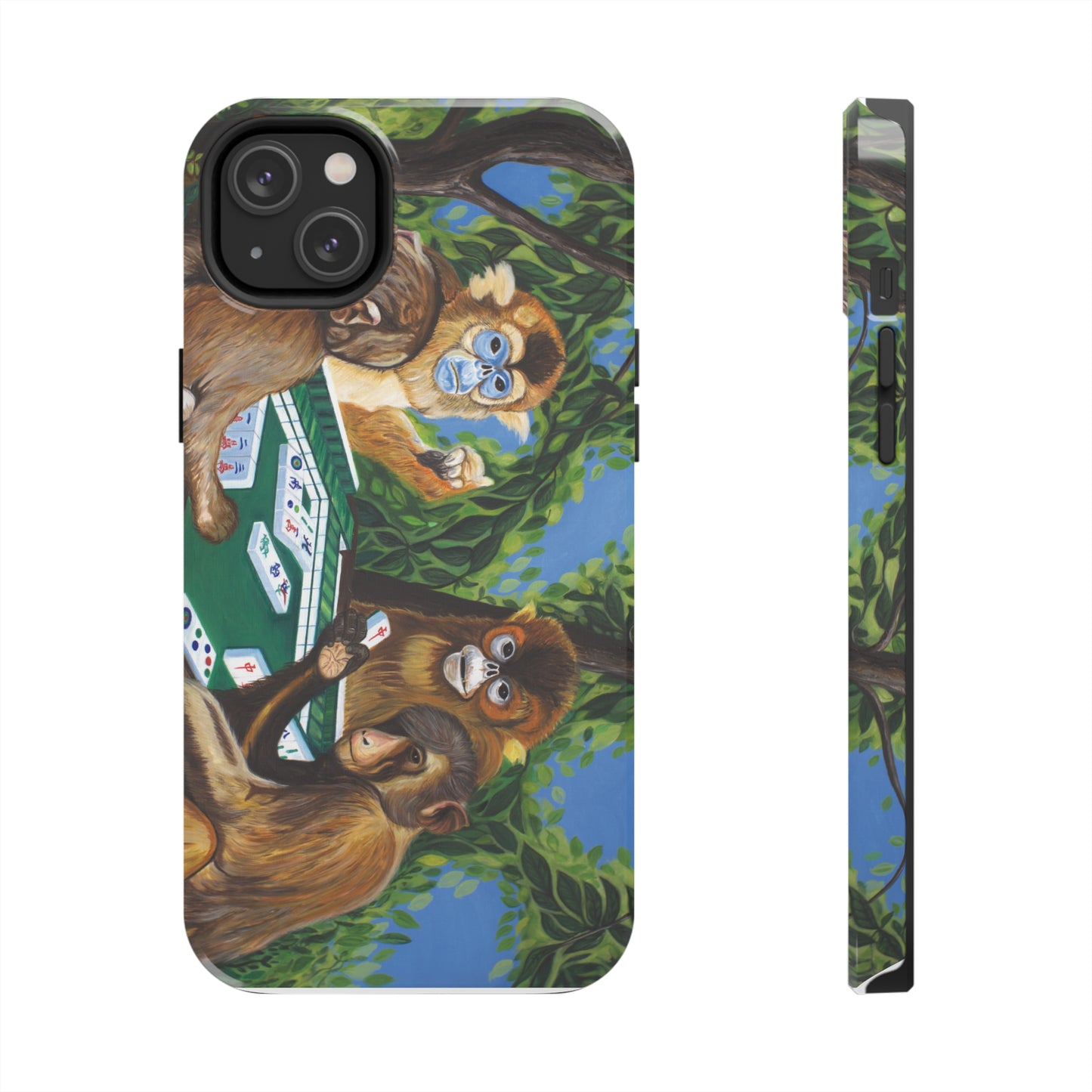 "Mahjong Monkeys" iPhone Tough Phone Cases
