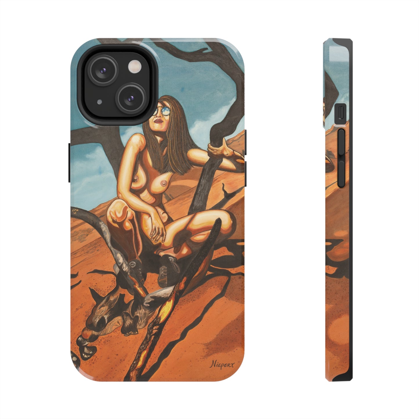 "Burnt Trees" iPhone Tough Phone Cases