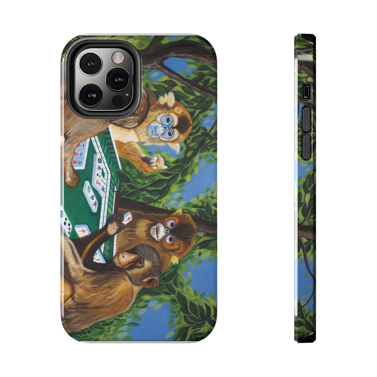 "Mahjong Monkeys" iPhone Tough Phone Cases