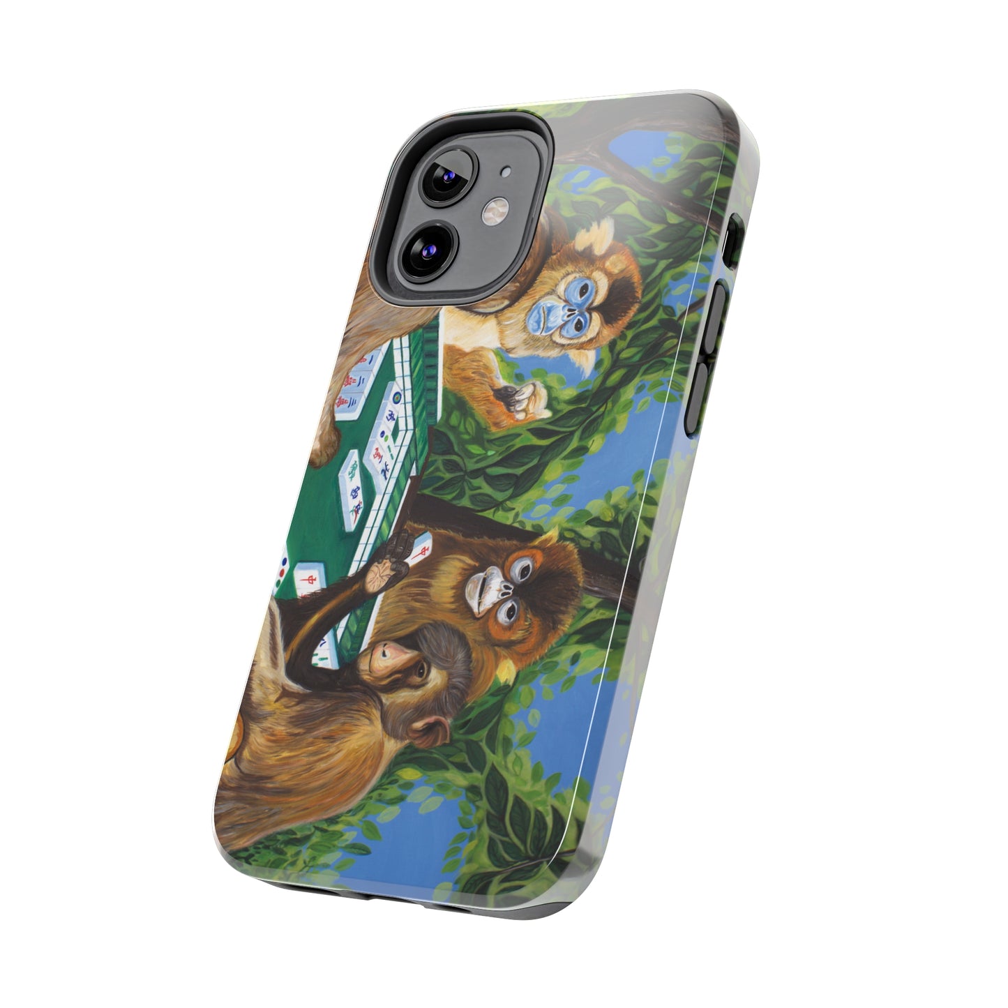 "Mahjong Monkeys" iPhone Tough Phone Cases