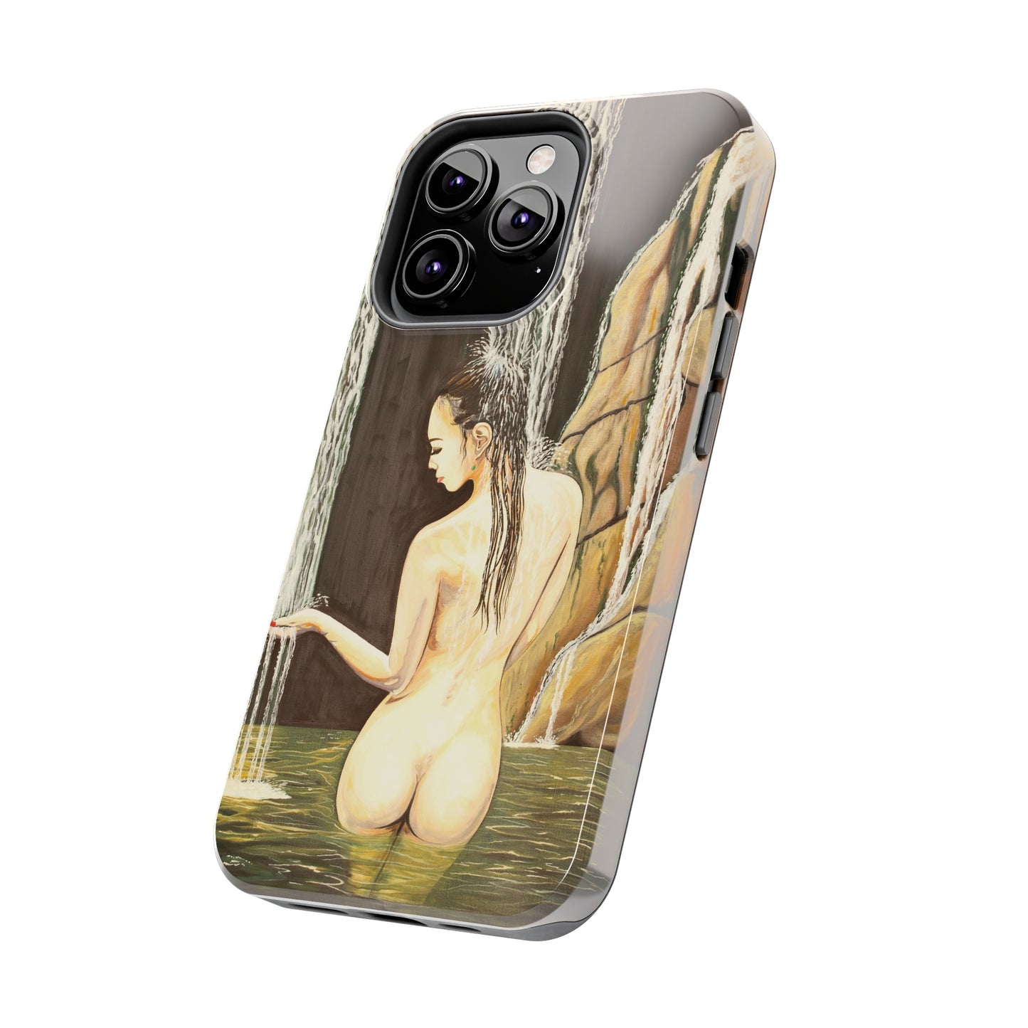 "Nude in Falls" iPhone Tough Phone Cases