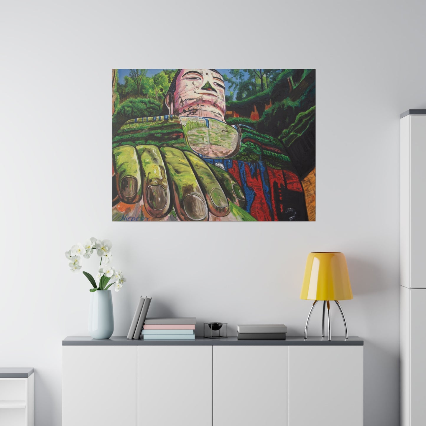 "Leshan Buddha" Matte Canvas, Stretched, 0.75"