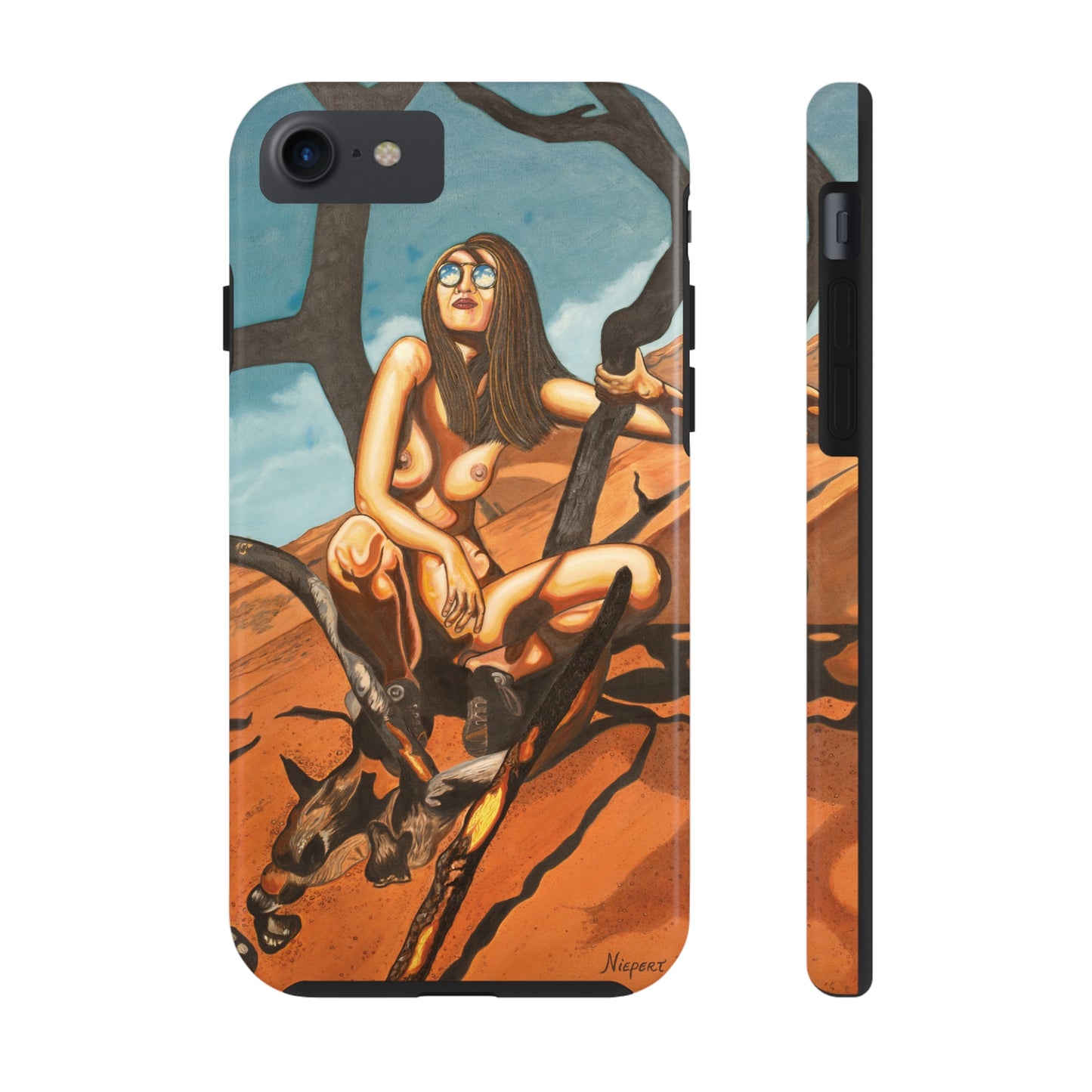 "Burnt Trees" iPhone Tough Phone Cases