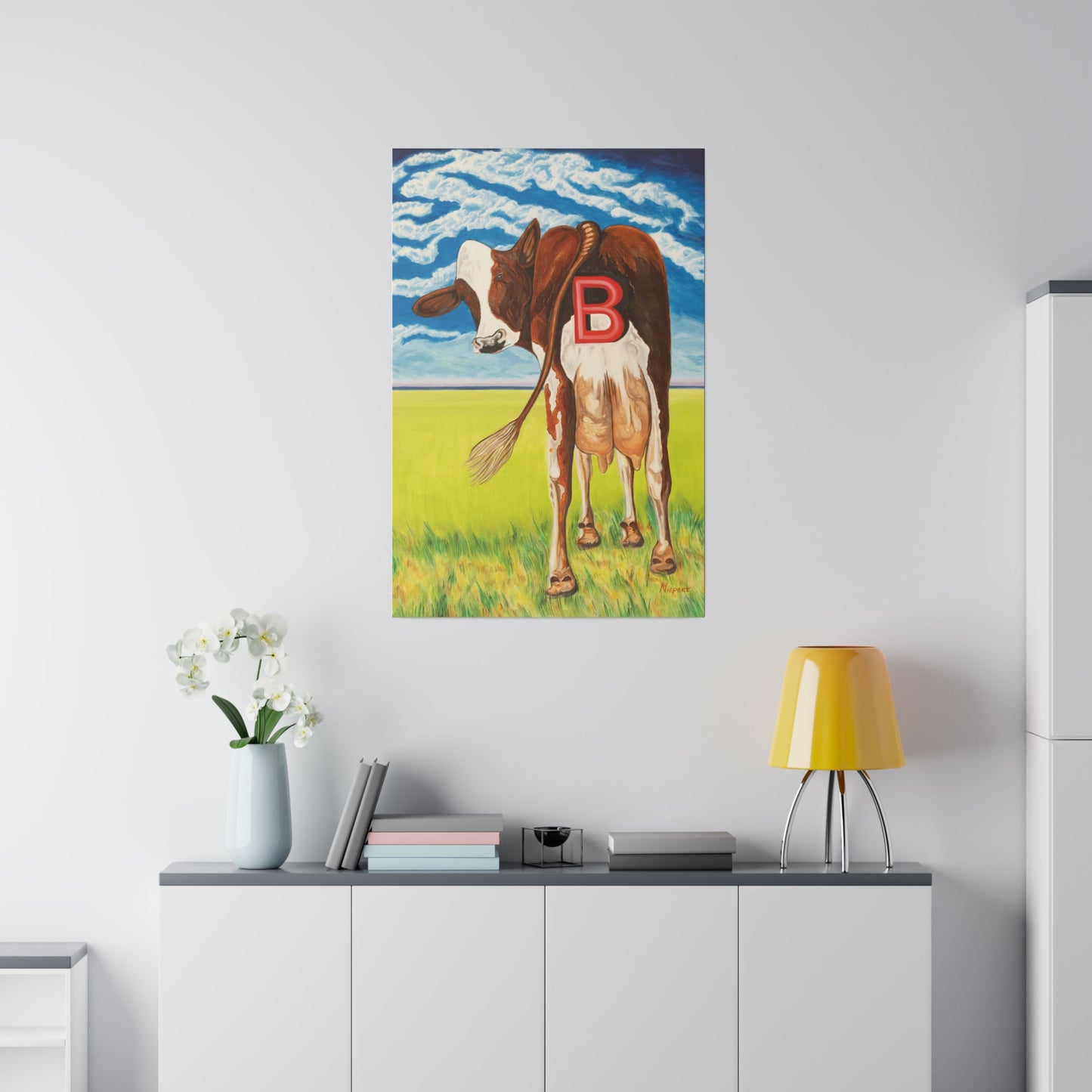 "Niubi" Matte Canvas, Stretched, 0.75"