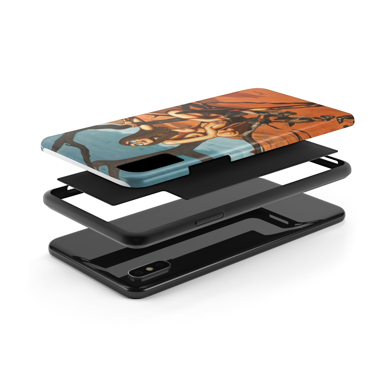 "Burnt Trees" iPhone Tough Phone Cases