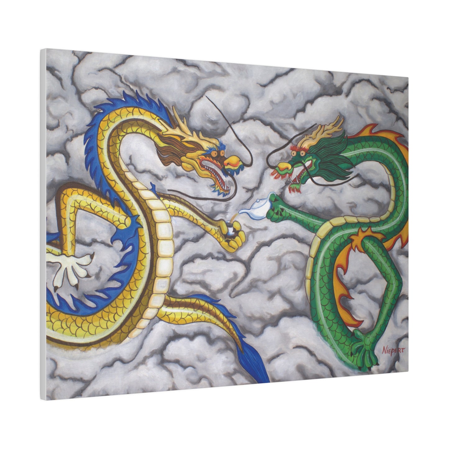 "Tea Dragons" Matte Canvas, Stretched, 0.75"