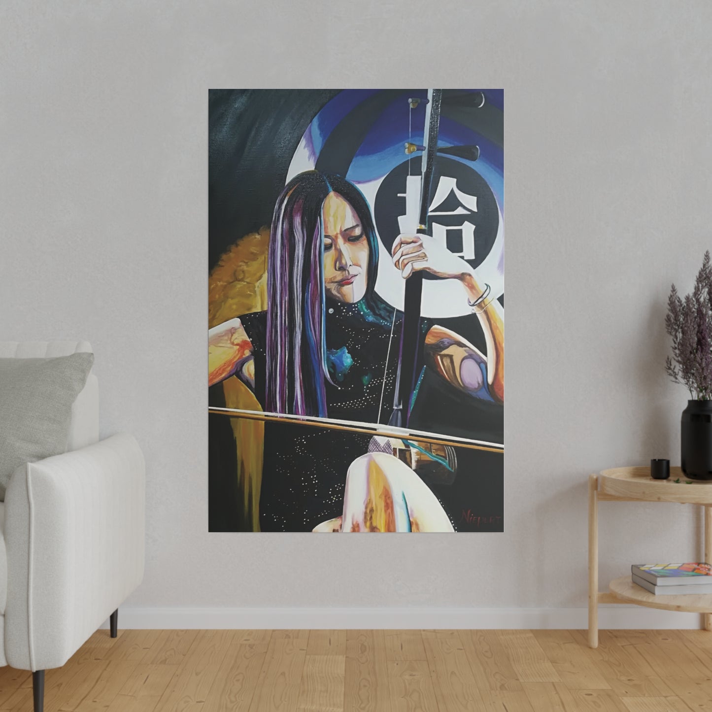 "The Erhu" Matte Canvas, Stretched, 0.75"