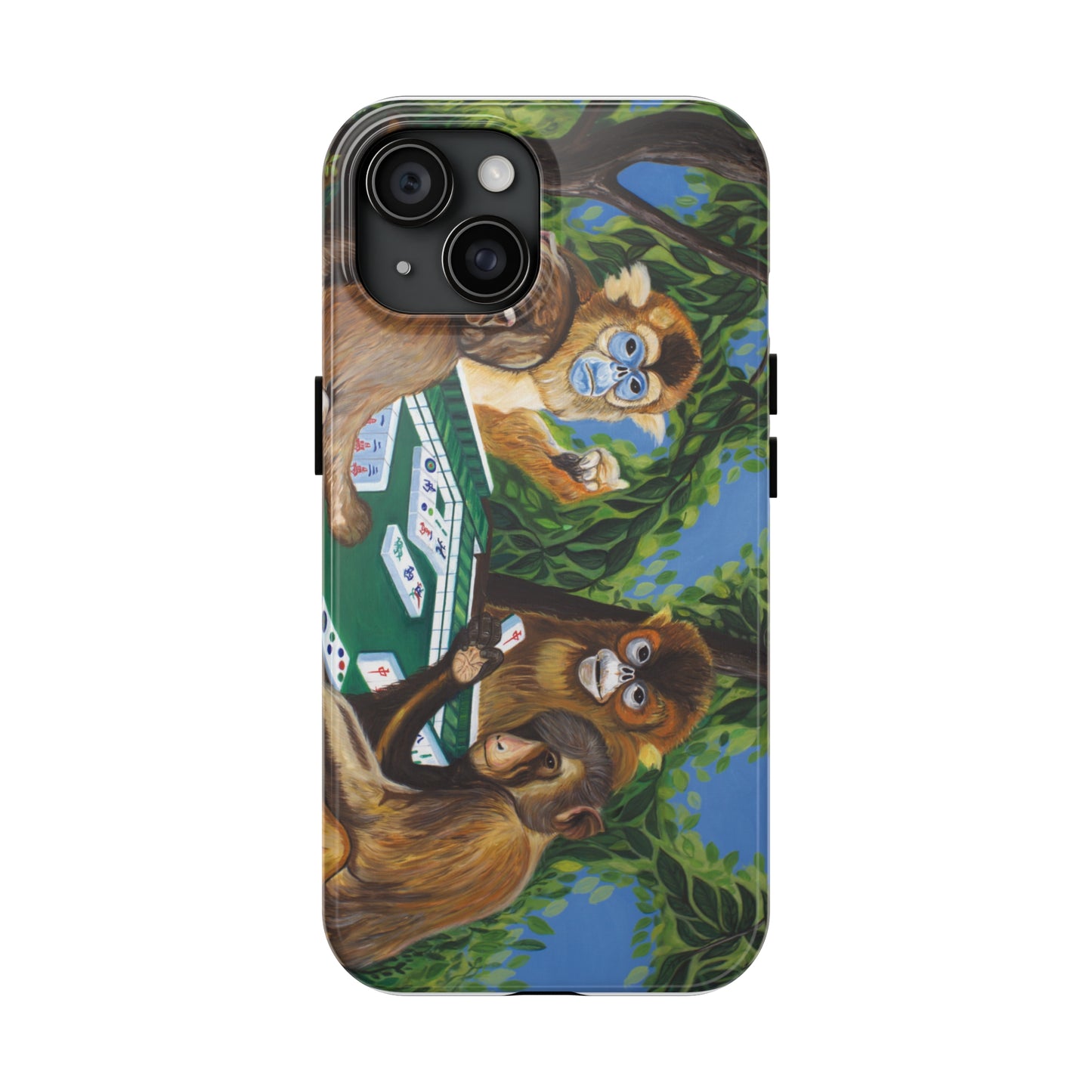 "Mahjong Monkeys" iPhone Tough Phone Cases