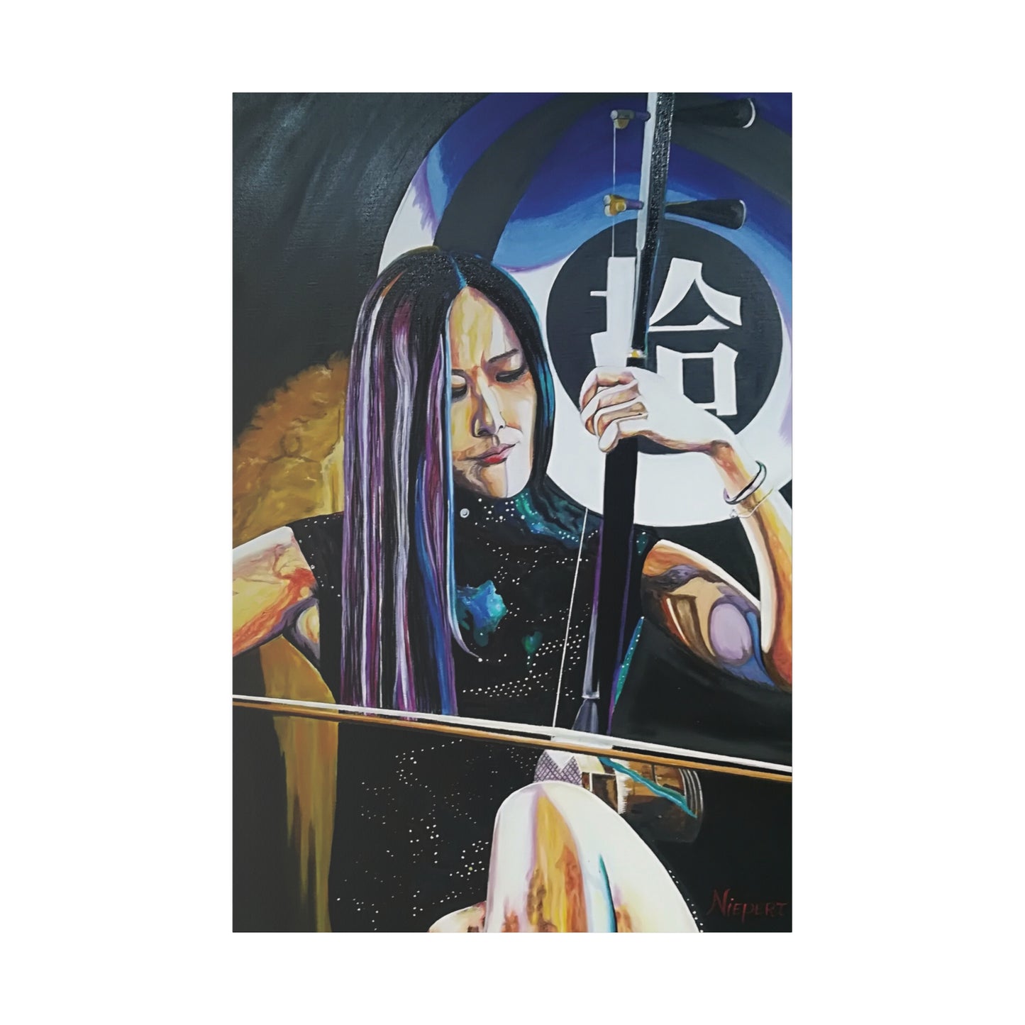 "The Erhu" Matte Canvas, Stretched, 0.75"