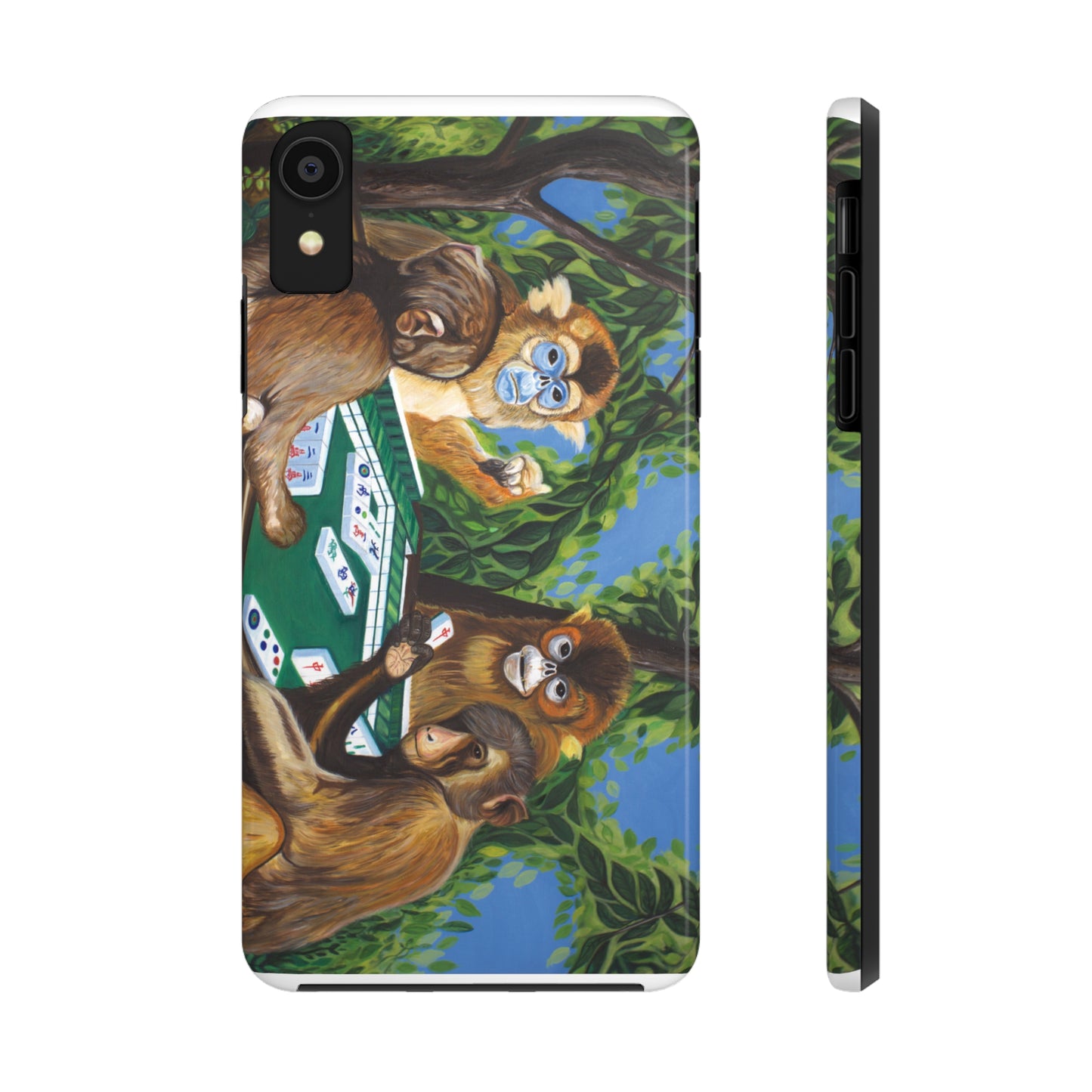 "Mahjong Monkeys" iPhone Tough Phone Cases