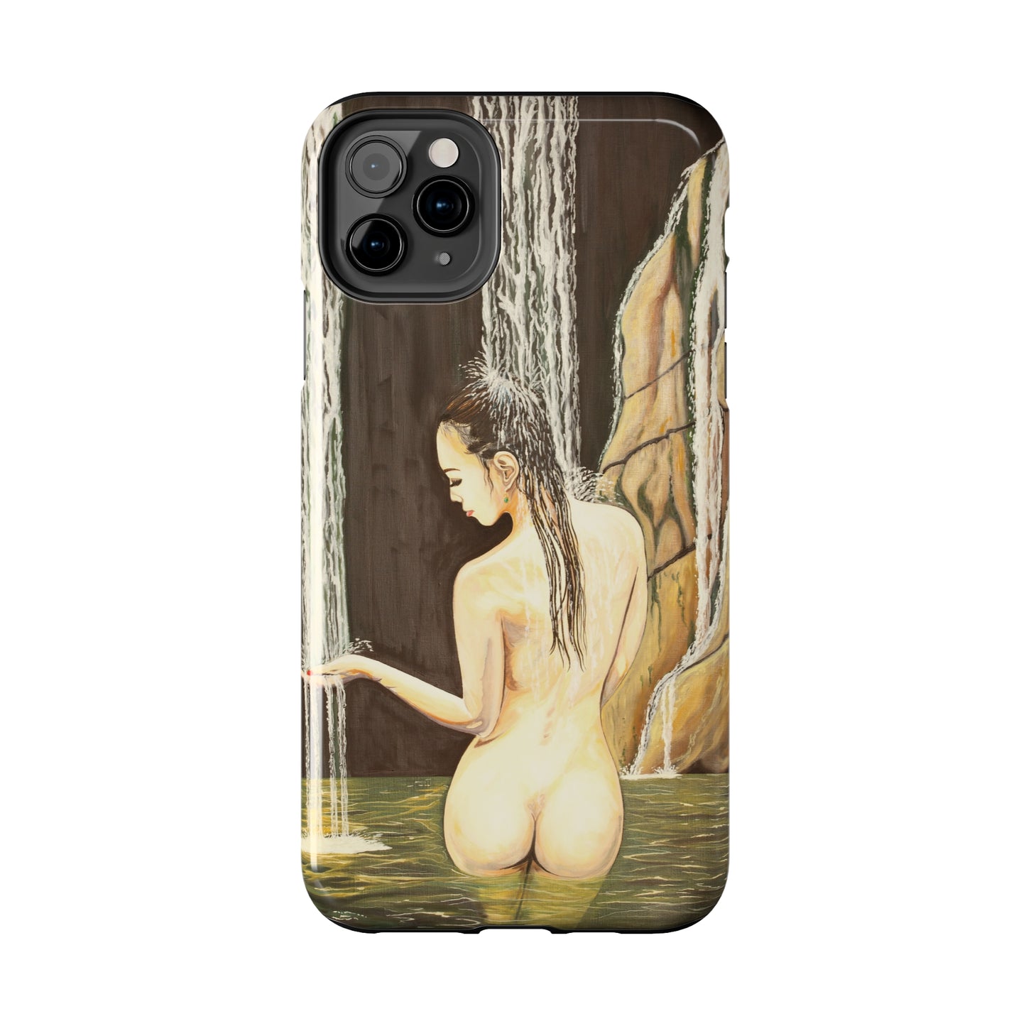 "Nude in Falls" iPhone Tough Phone Cases