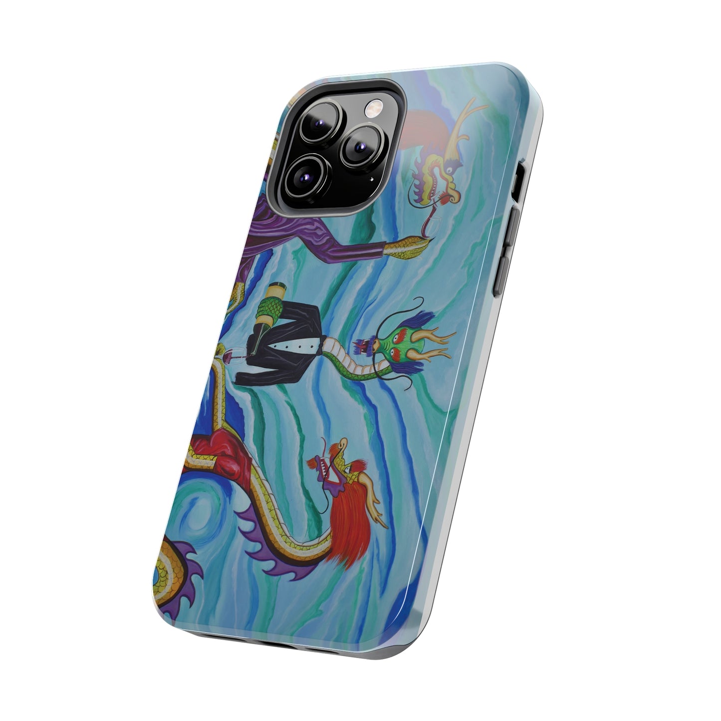 "Wine Dragons" iPhone Tough Phone Cases