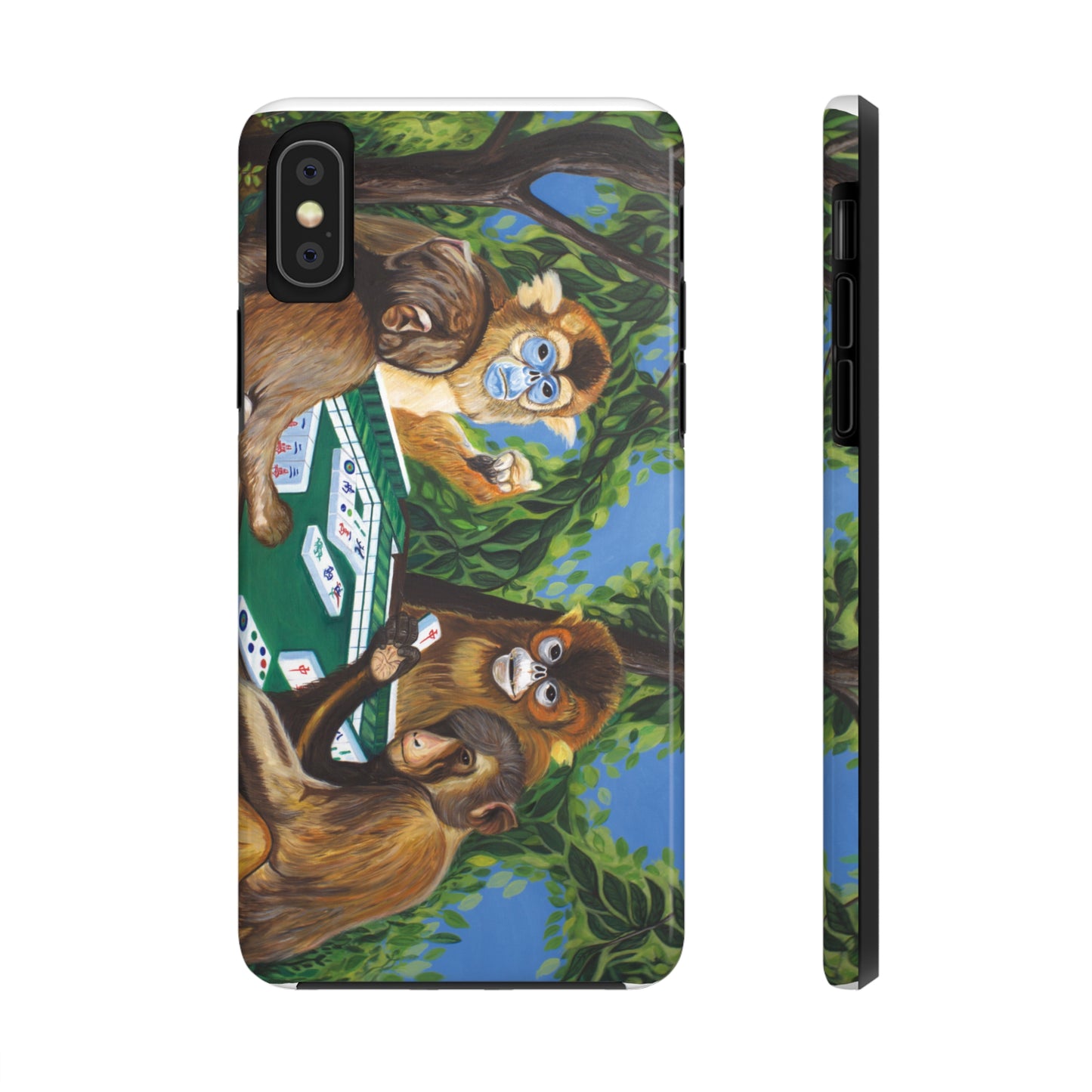 "Mahjong Monkeys" iPhone Tough Phone Cases