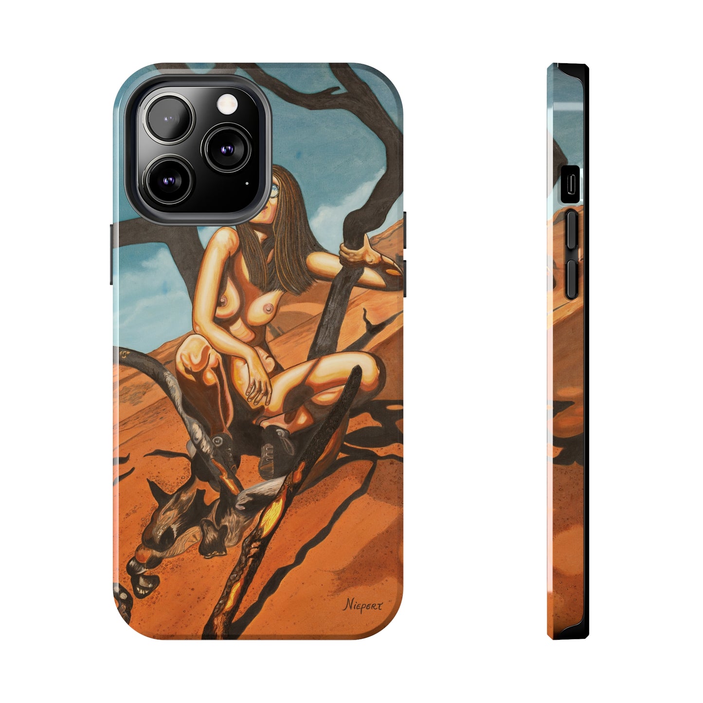 "Burnt Trees" iPhone Tough Phone Cases