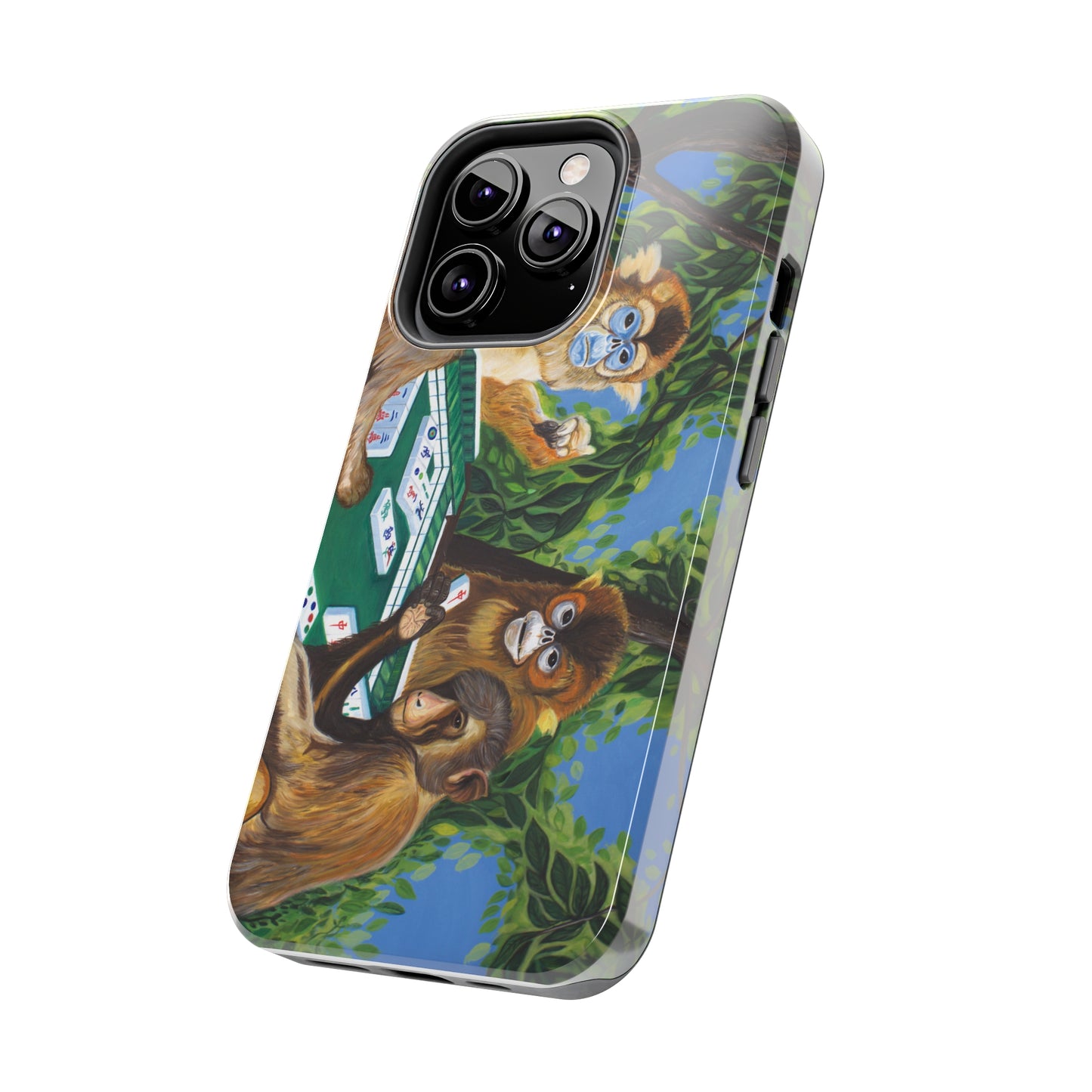 "Mahjong Monkeys" iPhone Tough Phone Cases