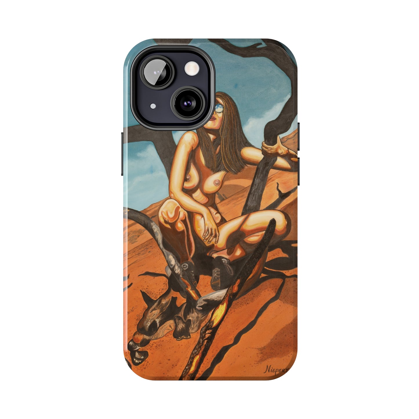 "Burnt Trees" iPhone Tough Phone Cases