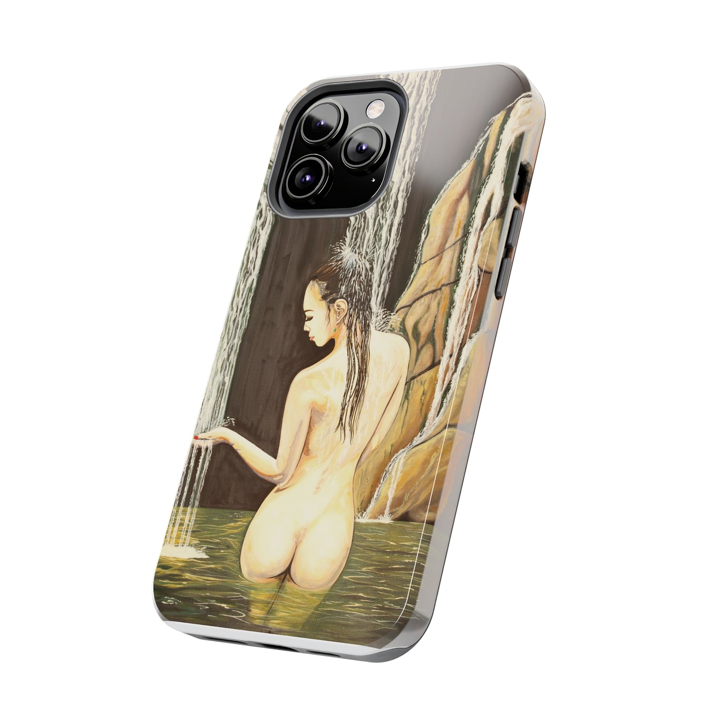 "Nude in Falls" iPhone Tough Phone Cases