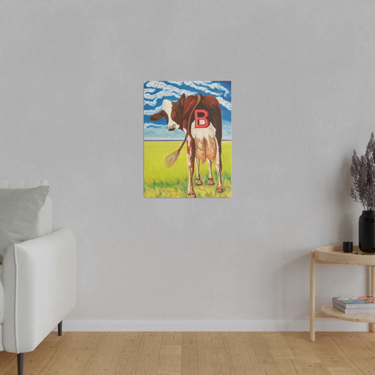 "Niubi" Matte Canvas, Stretched, 0.75"