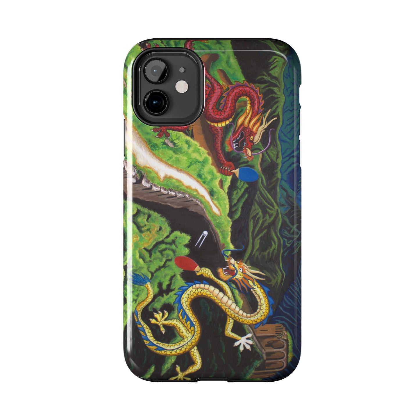 "Dragon Pong" iPhone Tough Phone Cases