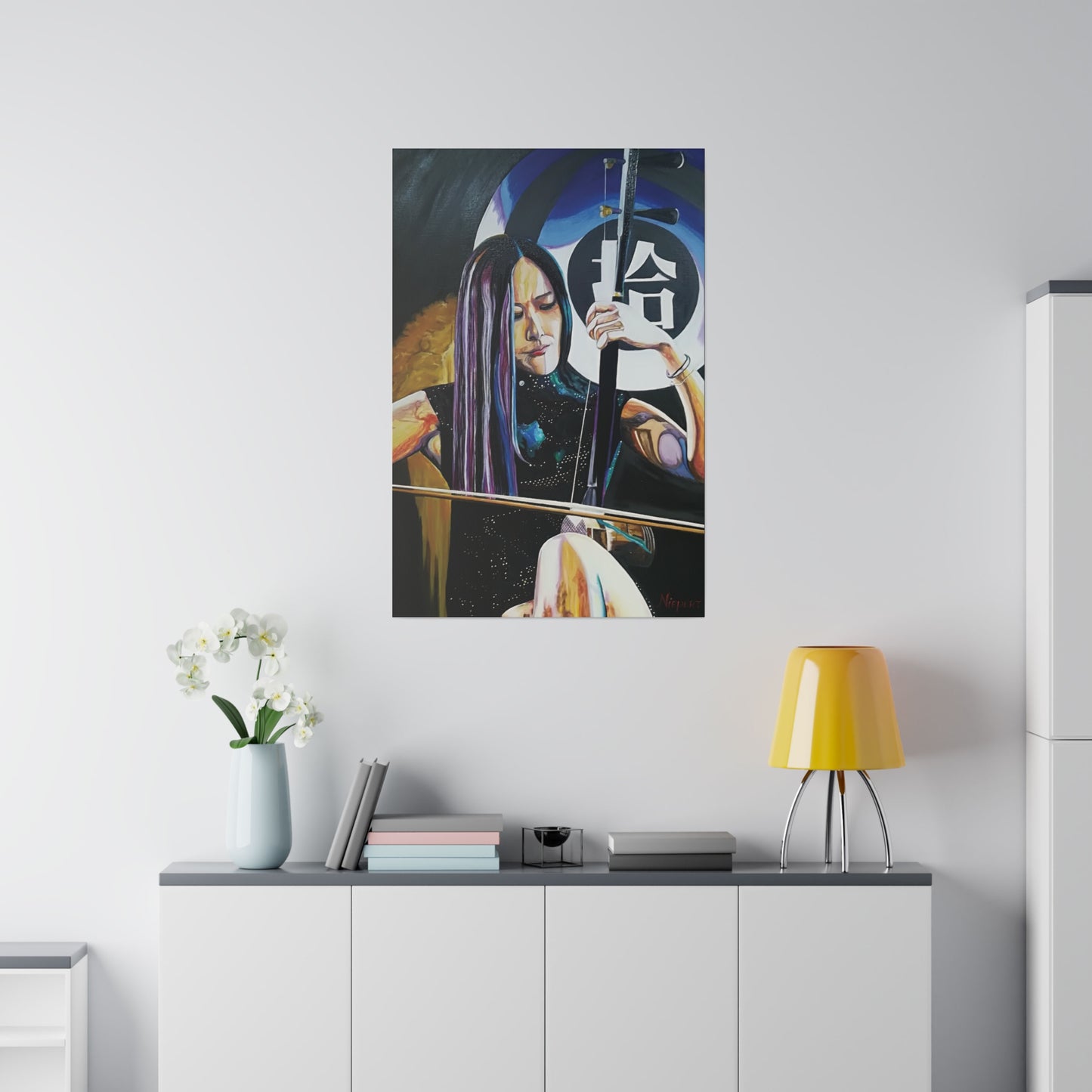 "The Erhu" Matte Canvas, Stretched, 0.75"