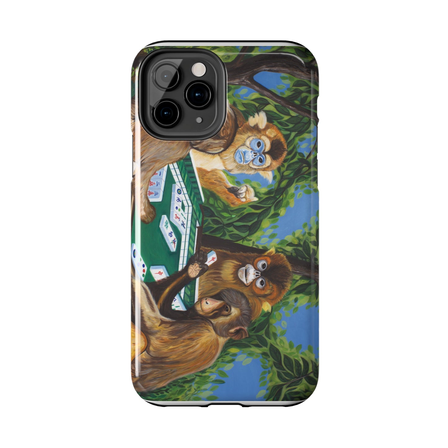 "Mahjong Monkeys" iPhone Tough Phone Cases