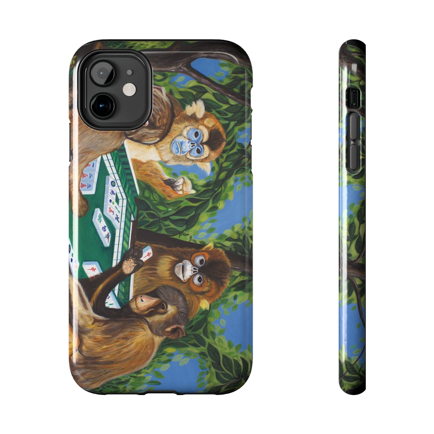 "Mahjong Monkeys" iPhone Tough Phone Cases