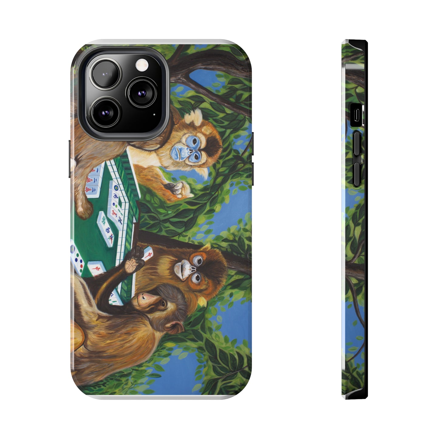 "Mahjong Monkeys" iPhone Tough Phone Cases