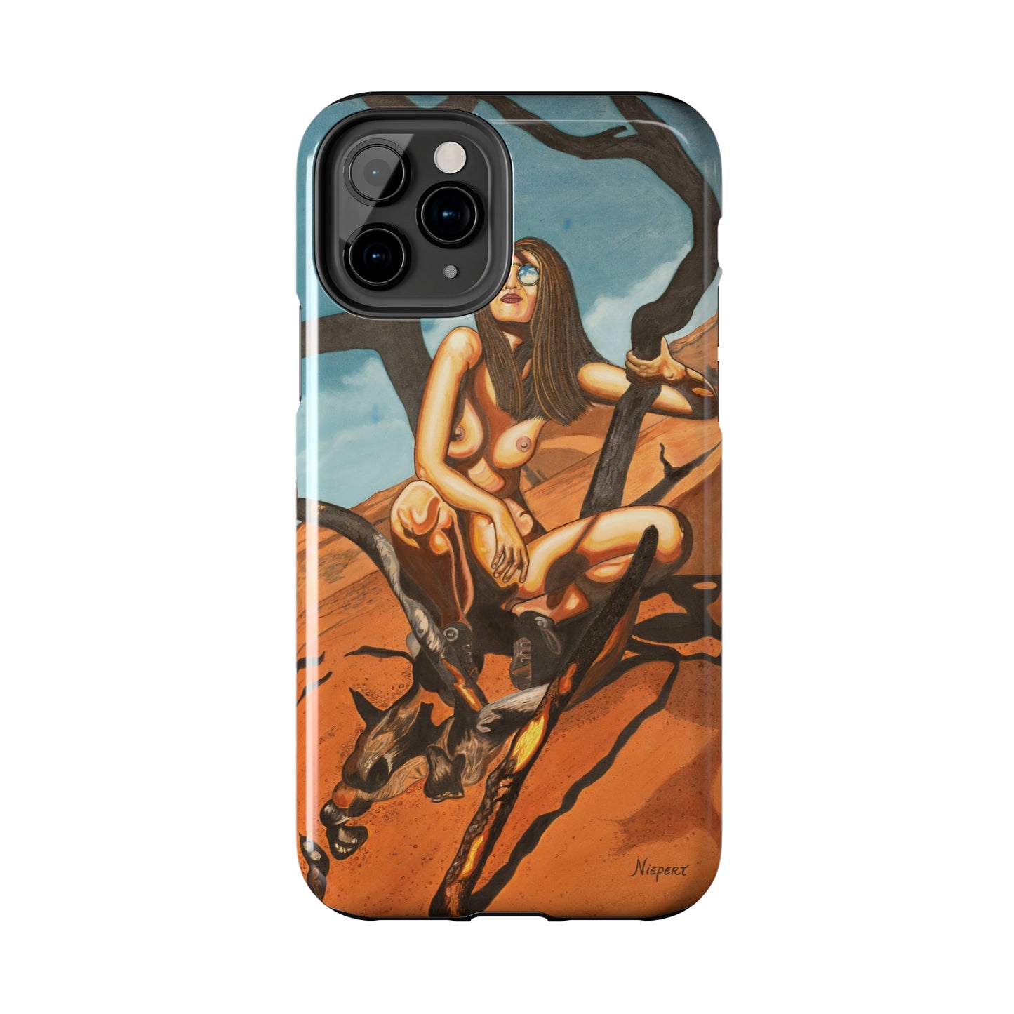"Burnt Trees" iPhone Tough Phone Cases