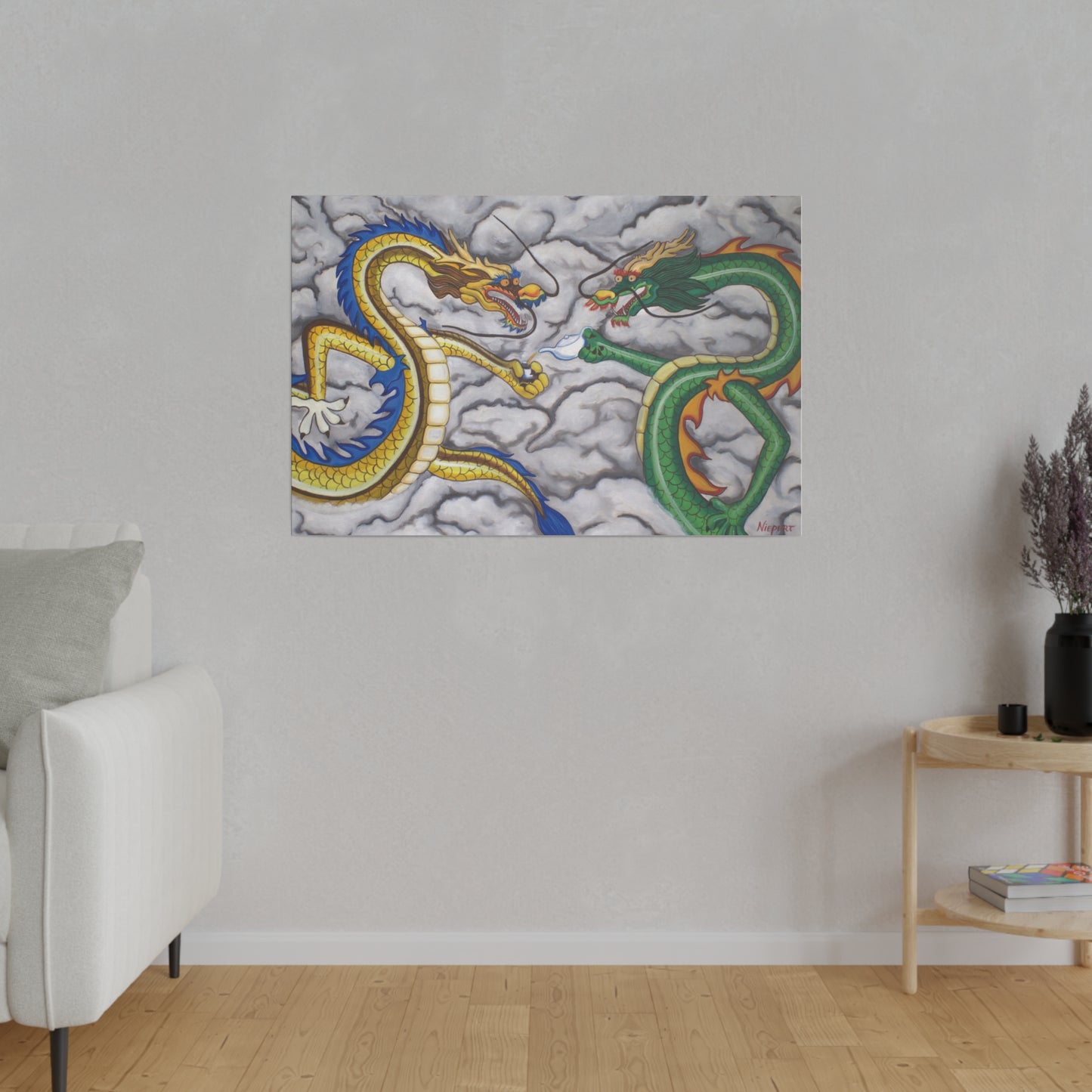 "Tea Dragons" Matte Canvas, Stretched, 0.75"