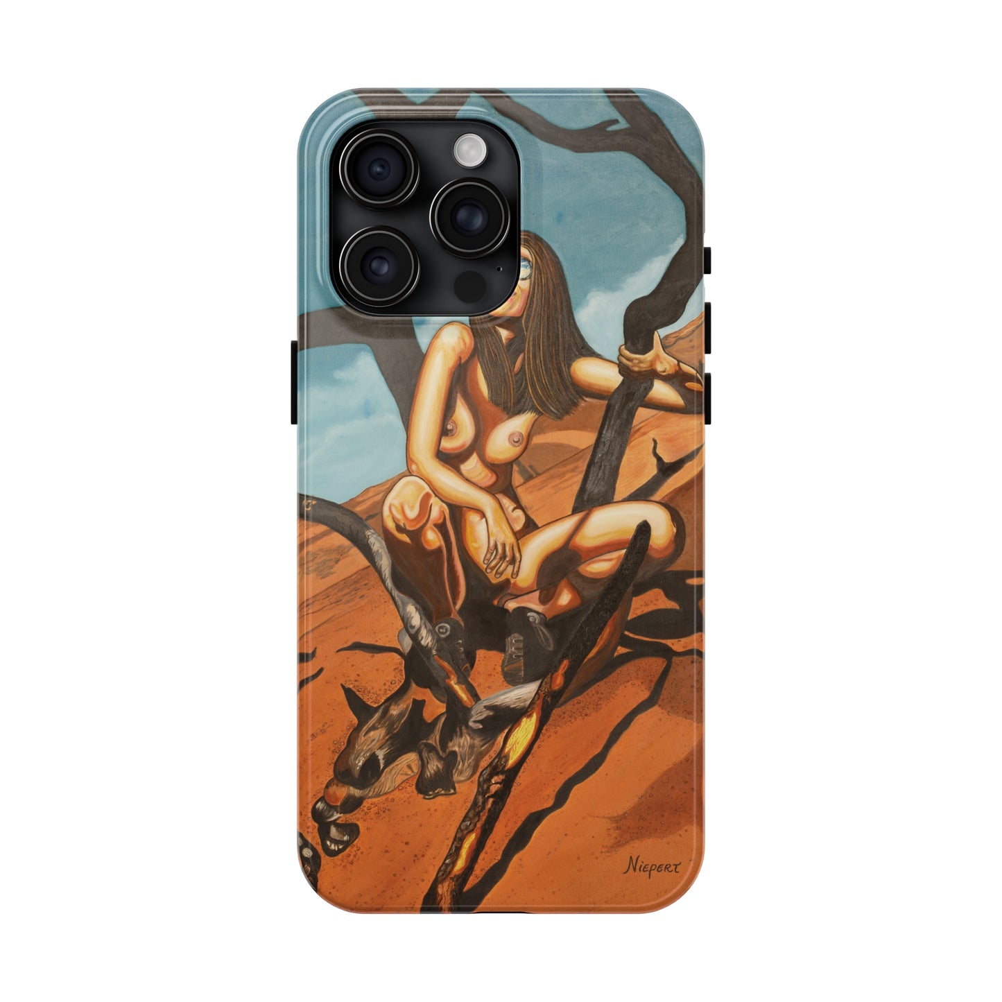 "Burnt Trees" iPhone Tough Phone Cases