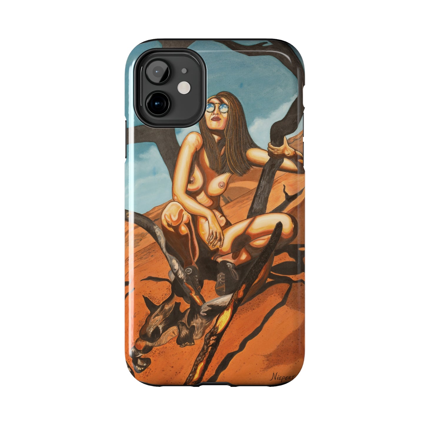 "Burnt Trees" iPhone Tough Phone Cases