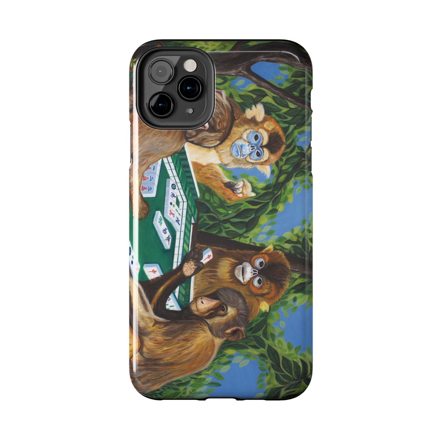 "Mahjong Monkeys" iPhone Tough Phone Cases