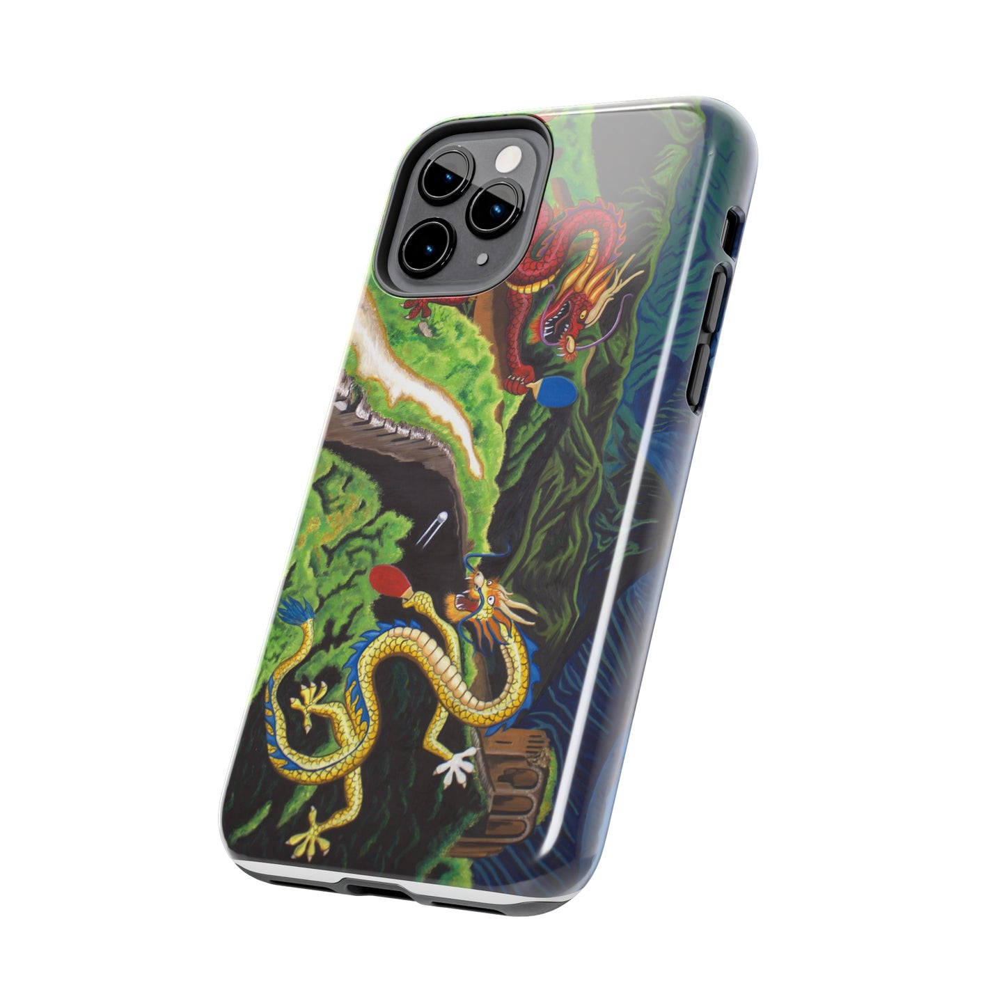 "Dragon Pong" iPhone Tough Phone Cases