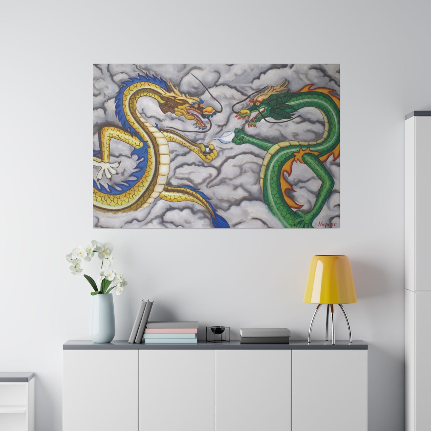"Tea Dragons" Matte Canvas, Stretched, 0.75"