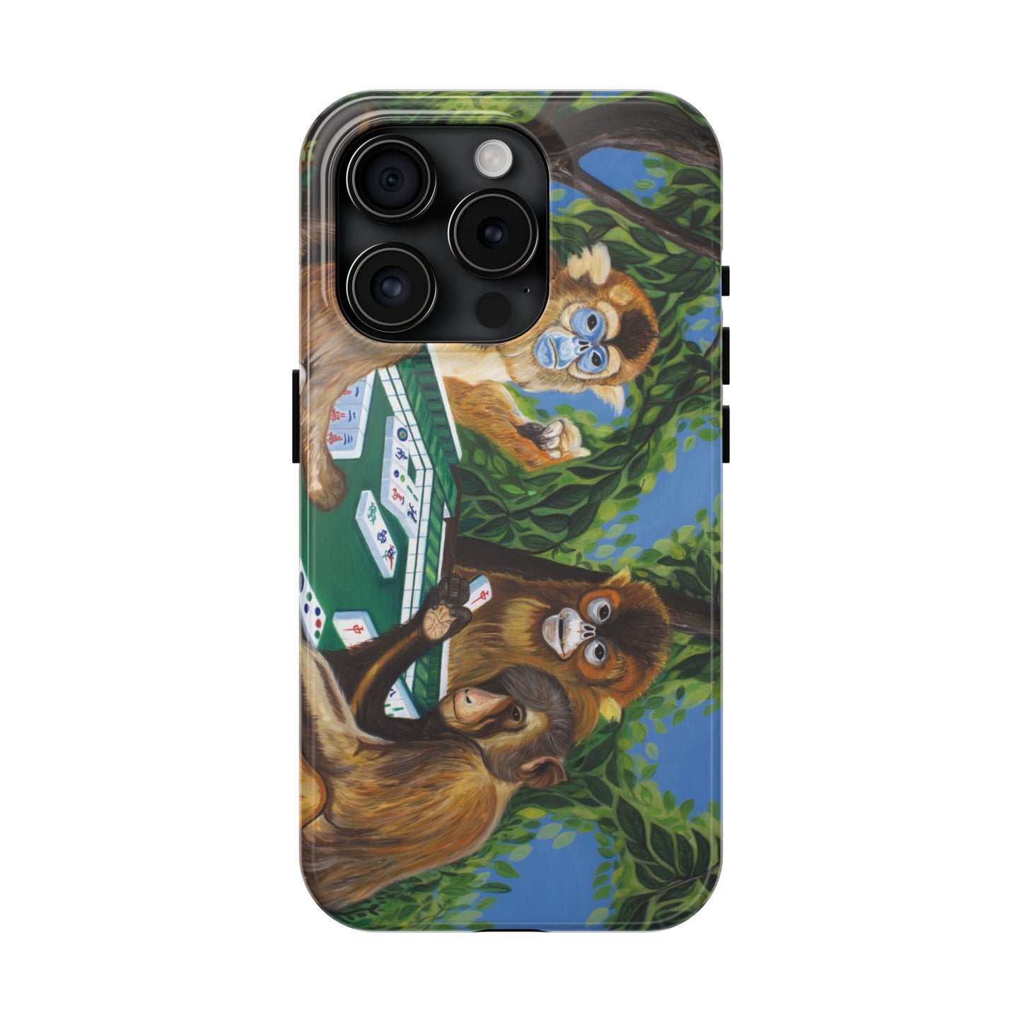 "Mahjong Monkeys" iPhone Tough Phone Cases
