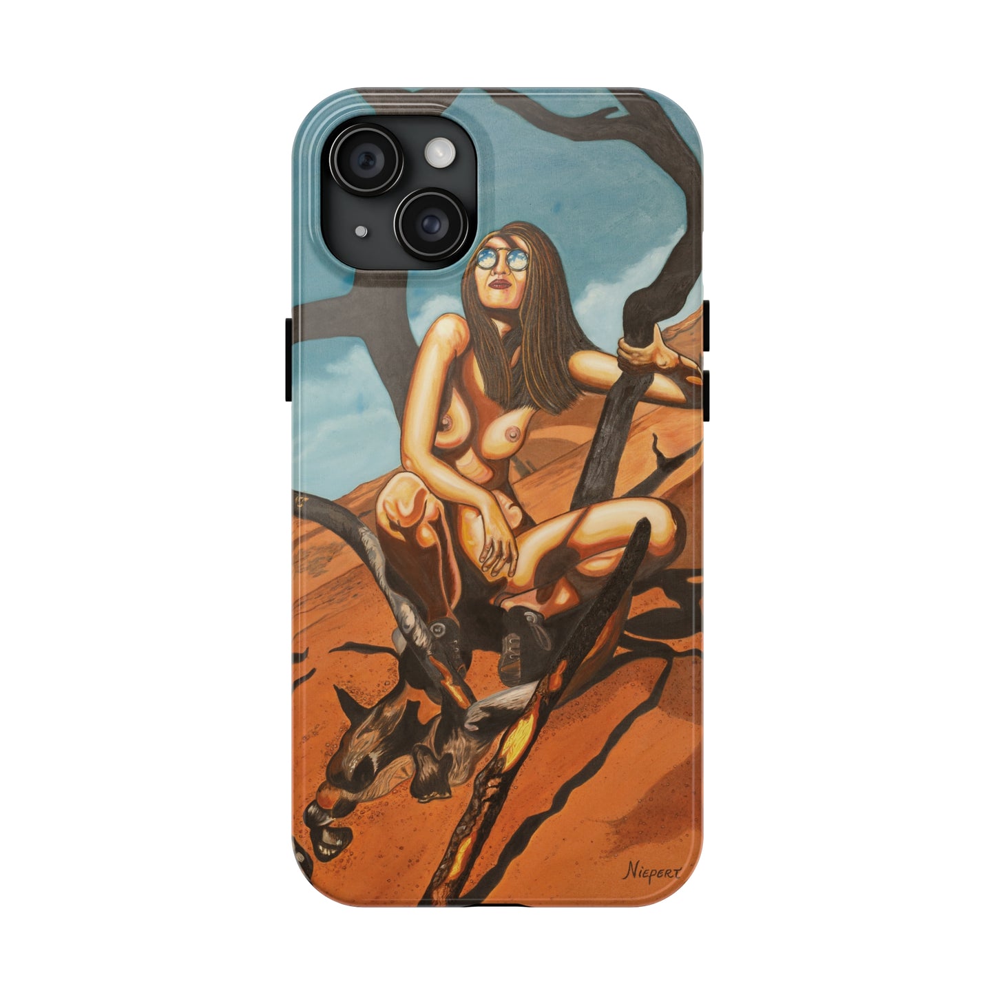 "Burnt Trees" iPhone Tough Phone Cases