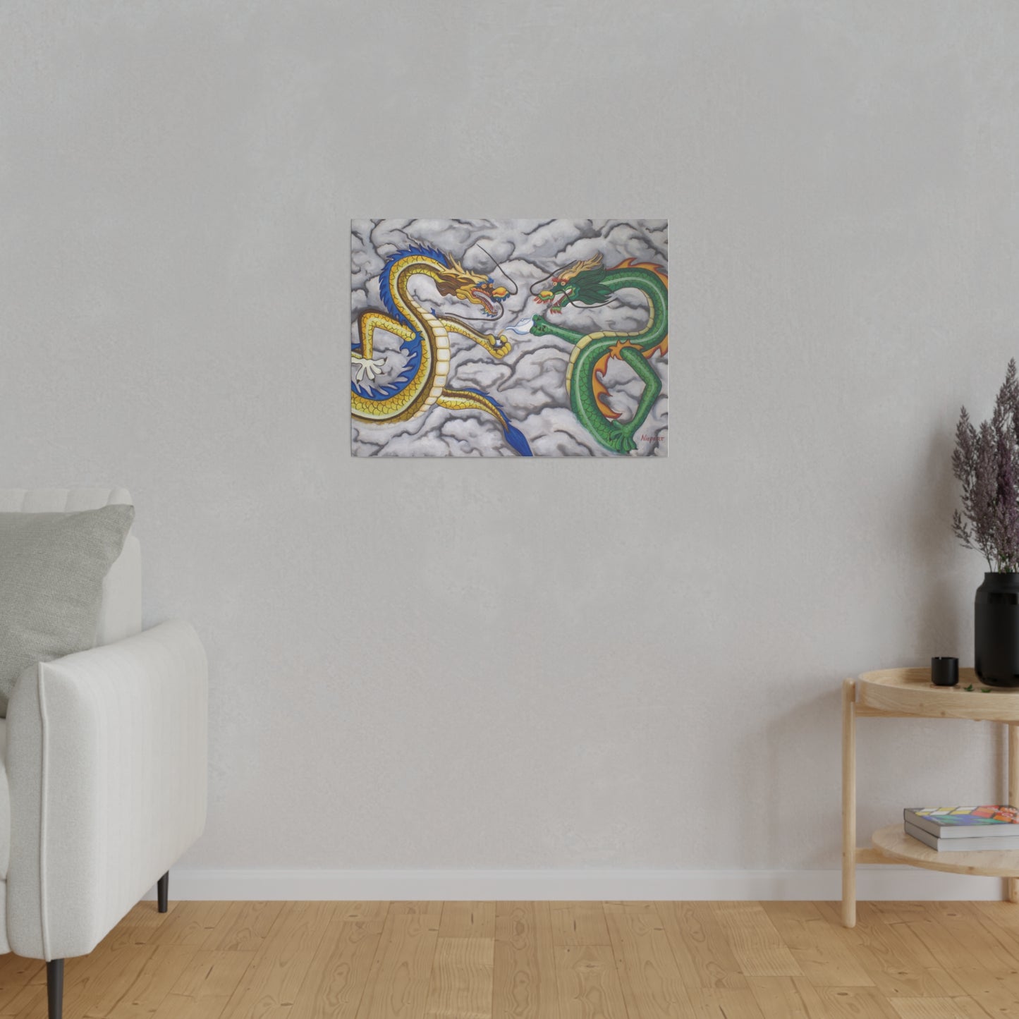 "Tea Dragons" Matte Canvas, Stretched, 0.75"