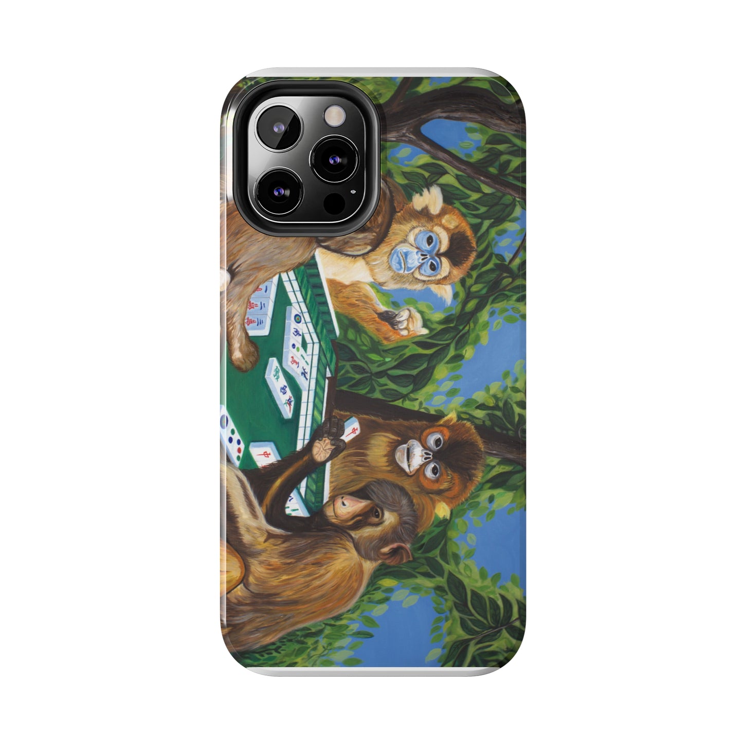 "Mahjong Monkeys" iPhone Tough Phone Cases